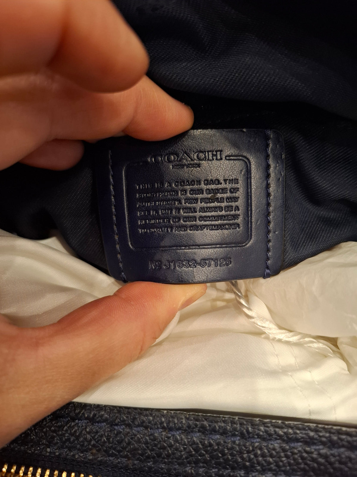 Borsa coach blu