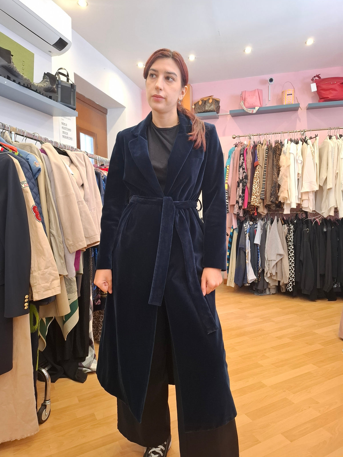 Cappotto in velluto Off tg 40