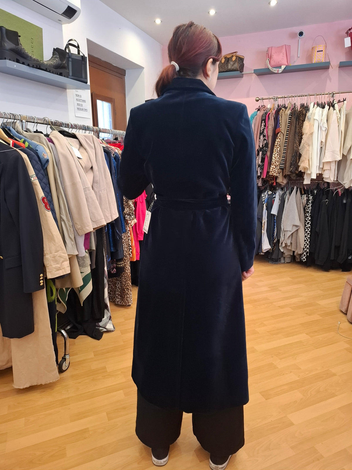 Cappotto in velluto Off tg 40