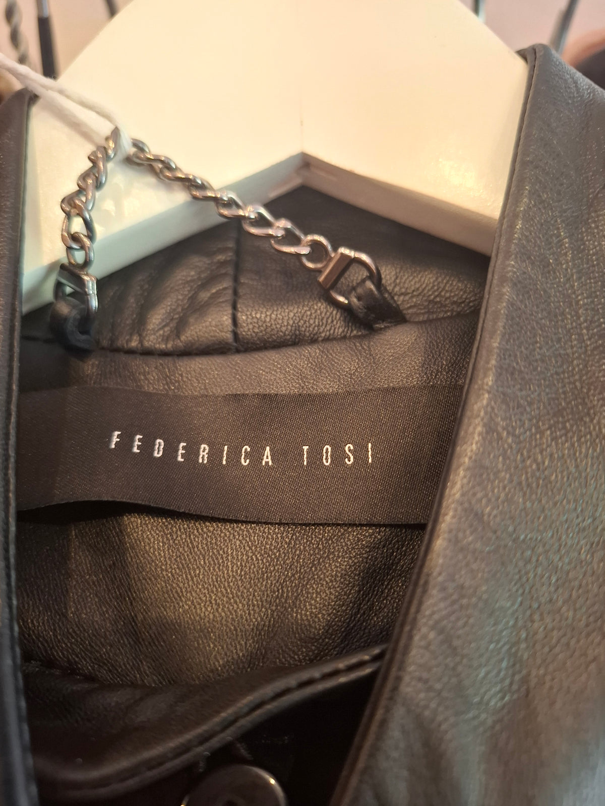 Cappotto pelle Federica Tosi tg U