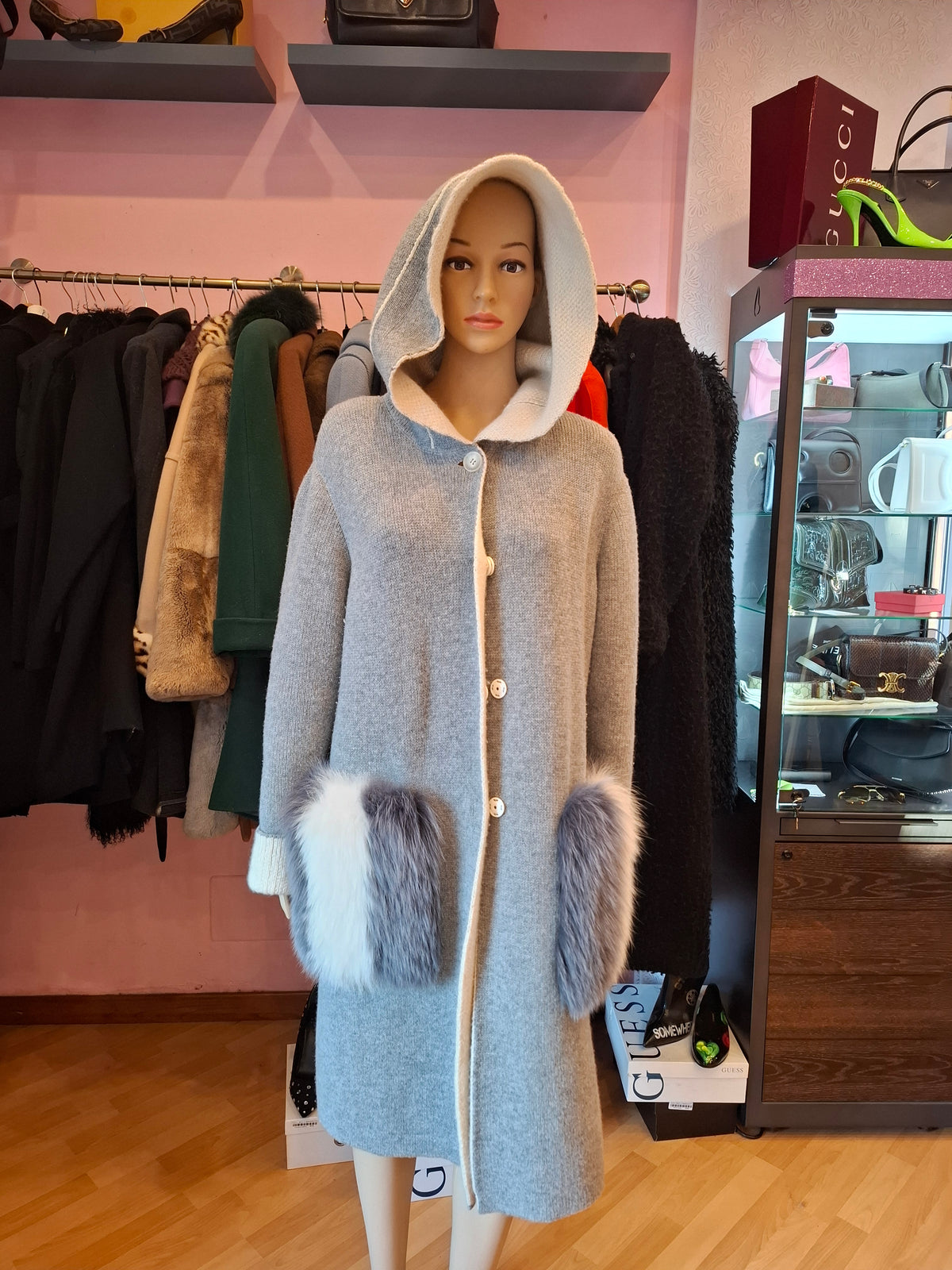 Cardigan inserti volpe Alessandro Simoni tg 46