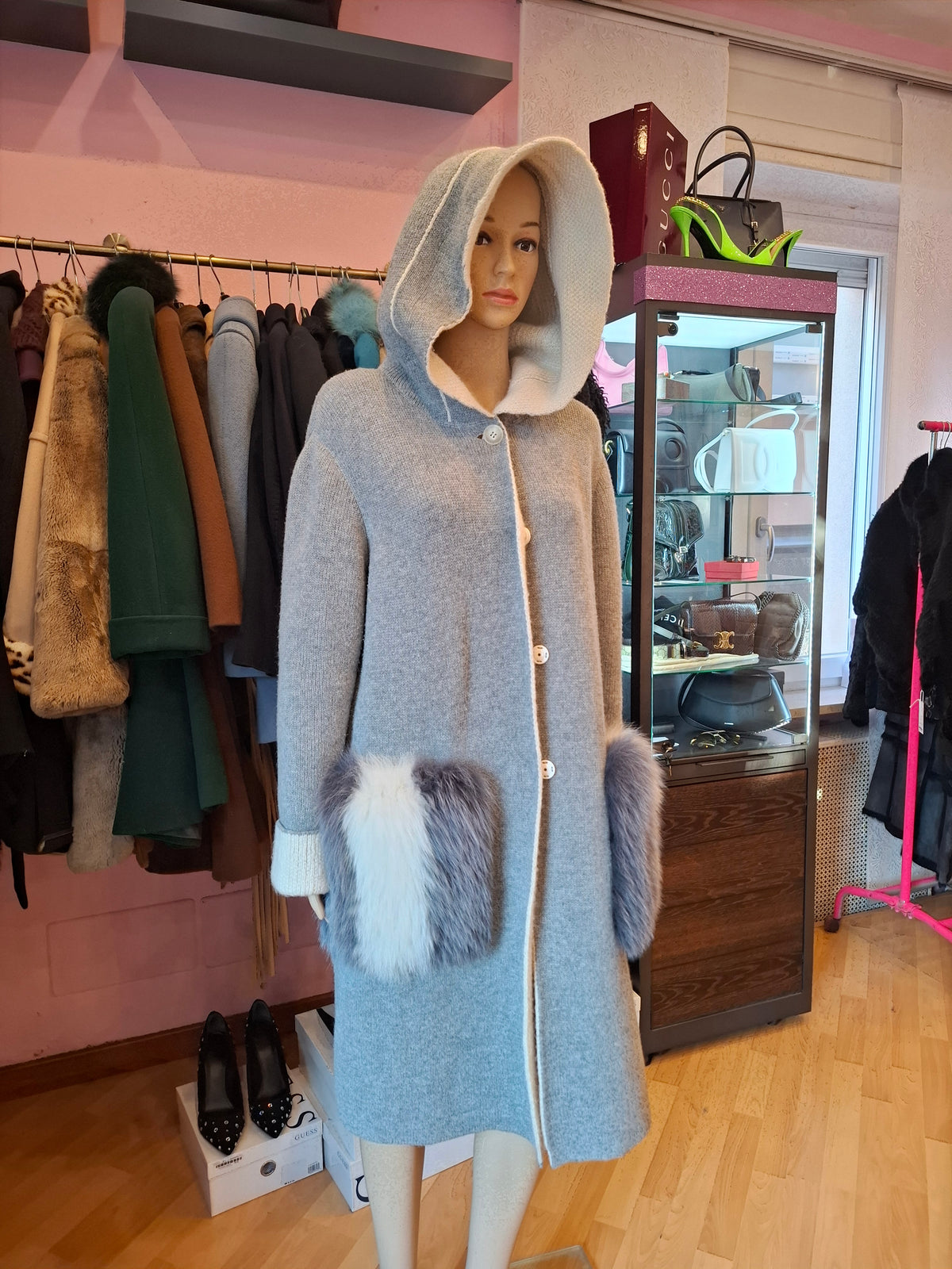 Cardigan inserti volpe Alessandro Simoni tg 46