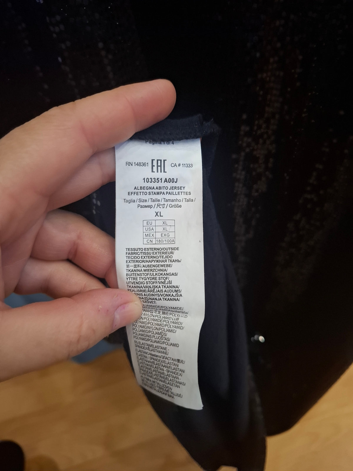 Abito Pinko strass tg XL