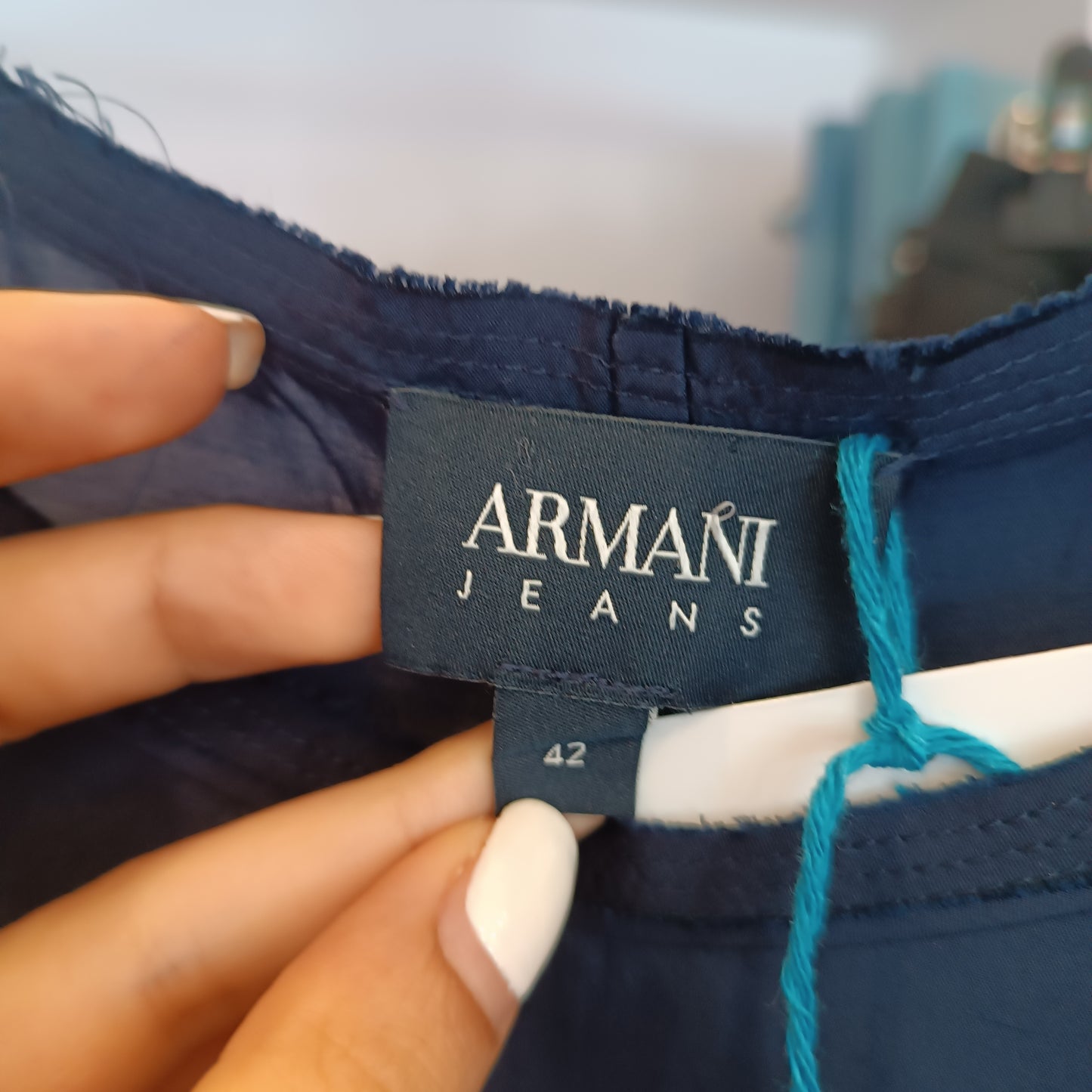 Blusa Armani blu tg 42