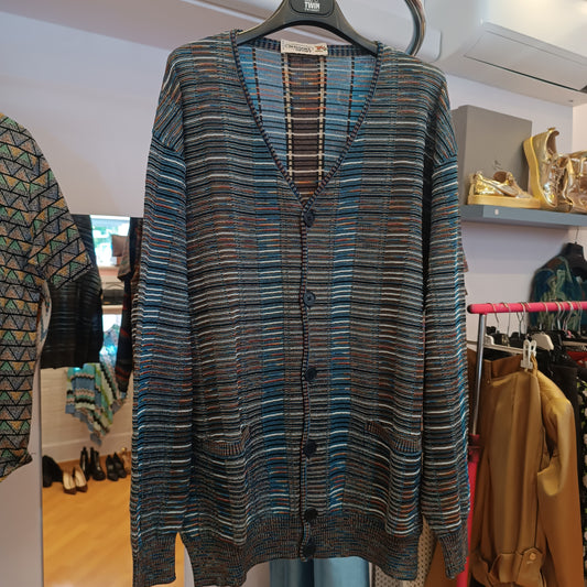 Cardigan missoni blu tg 50/52