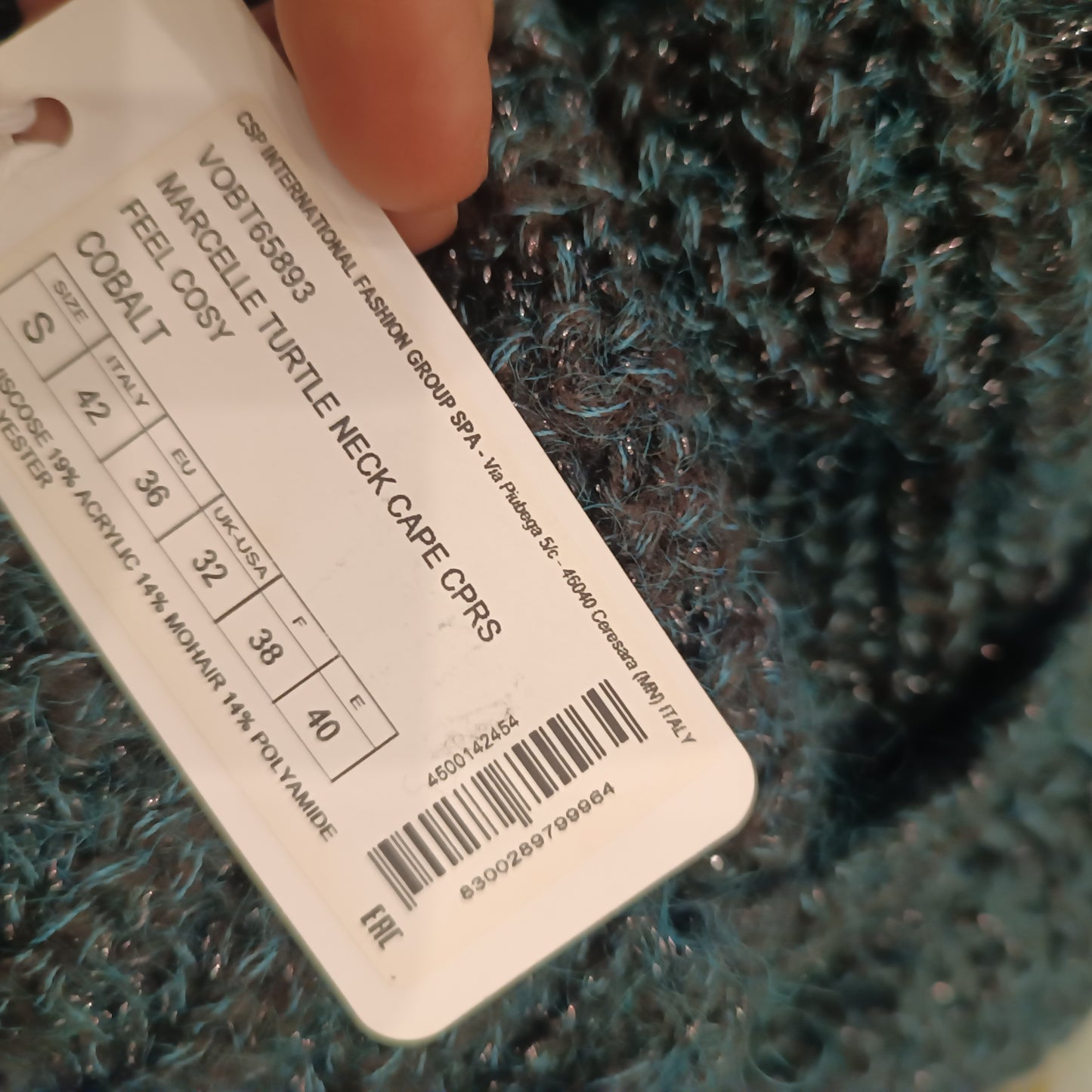 Poncho oroblu lurex tg S nuovo