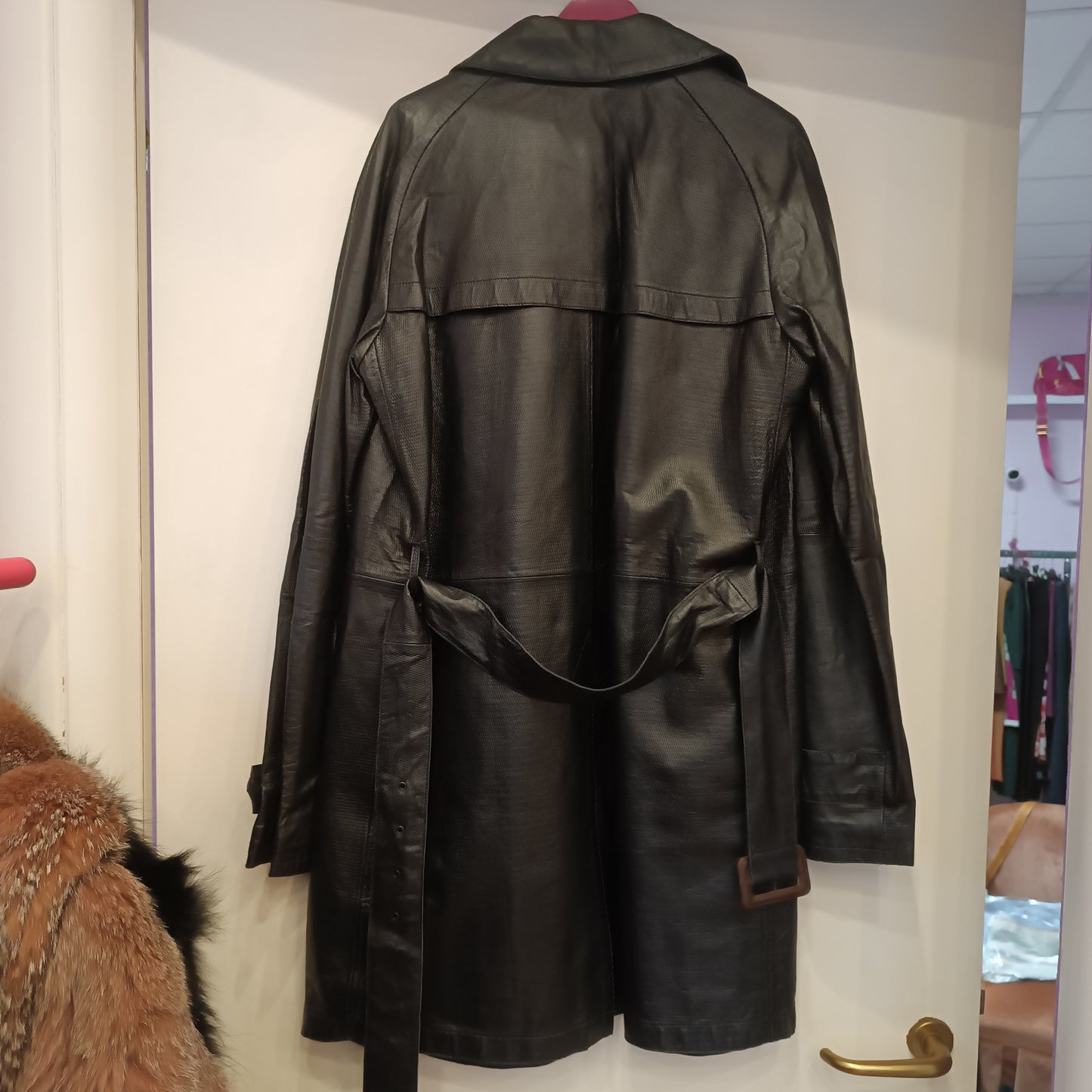 Trench in pelle Armani nuovo con cartellino tg 46