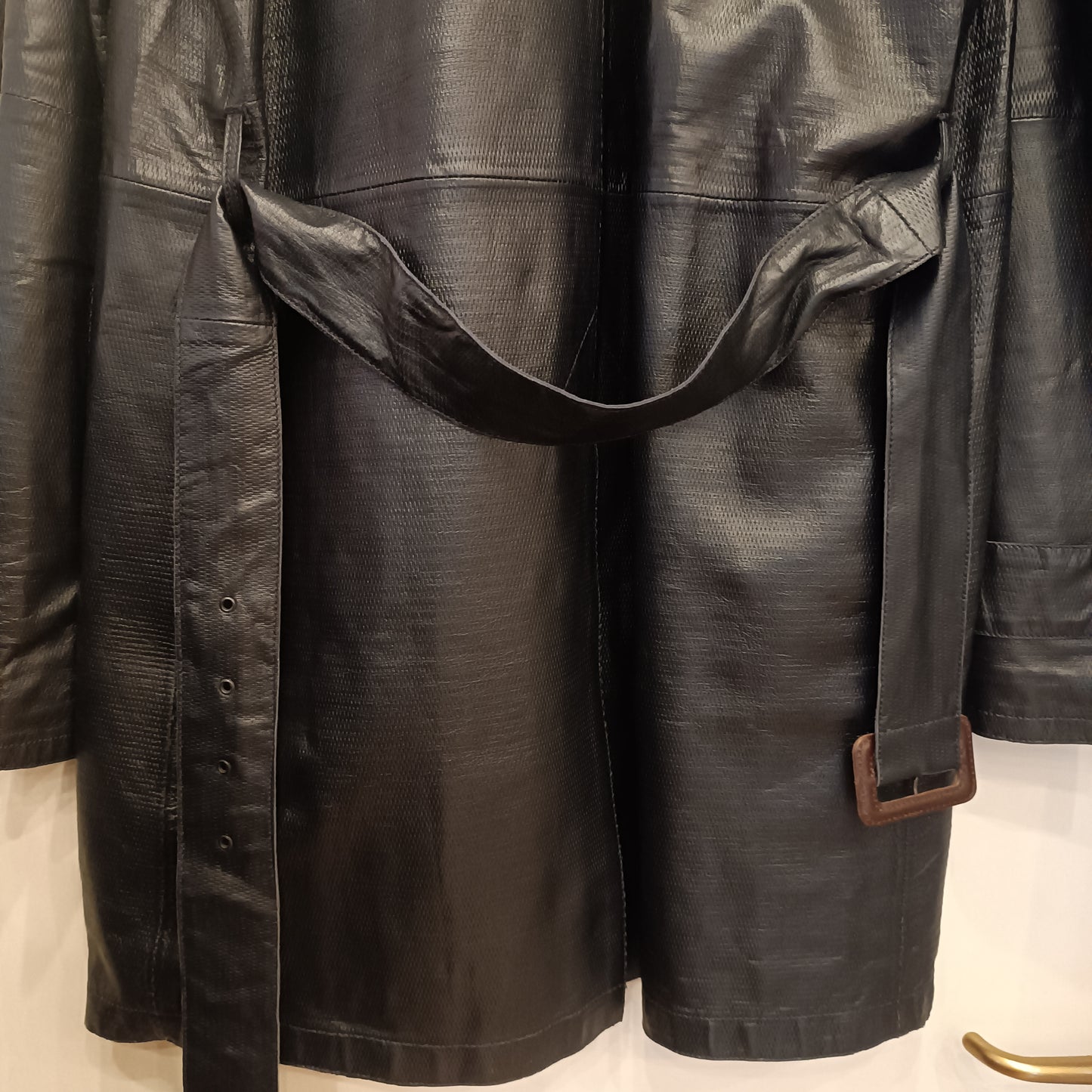 Trench in pelle Armani nuovo con cartellino tg 46