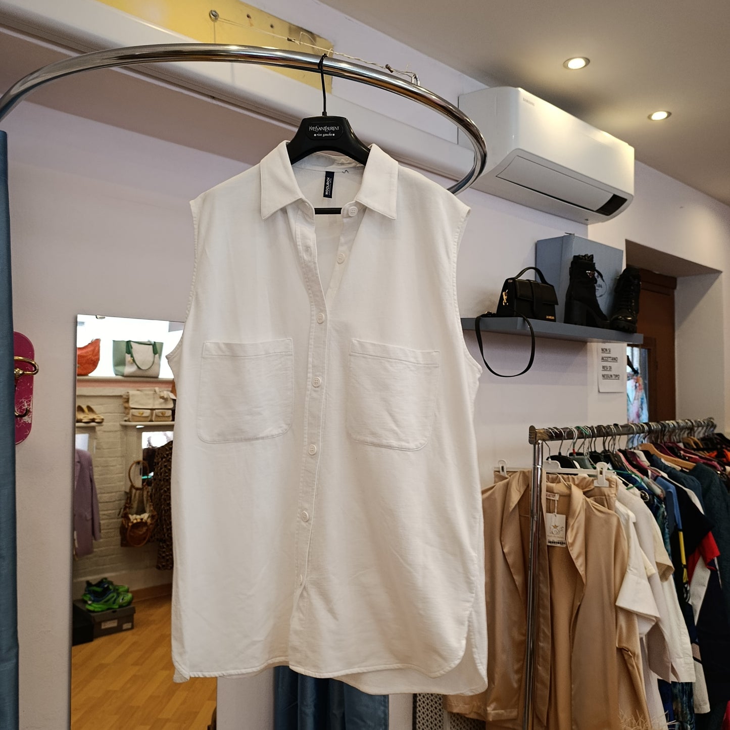 Camicia Woolrich bianca sbracciata tg L
