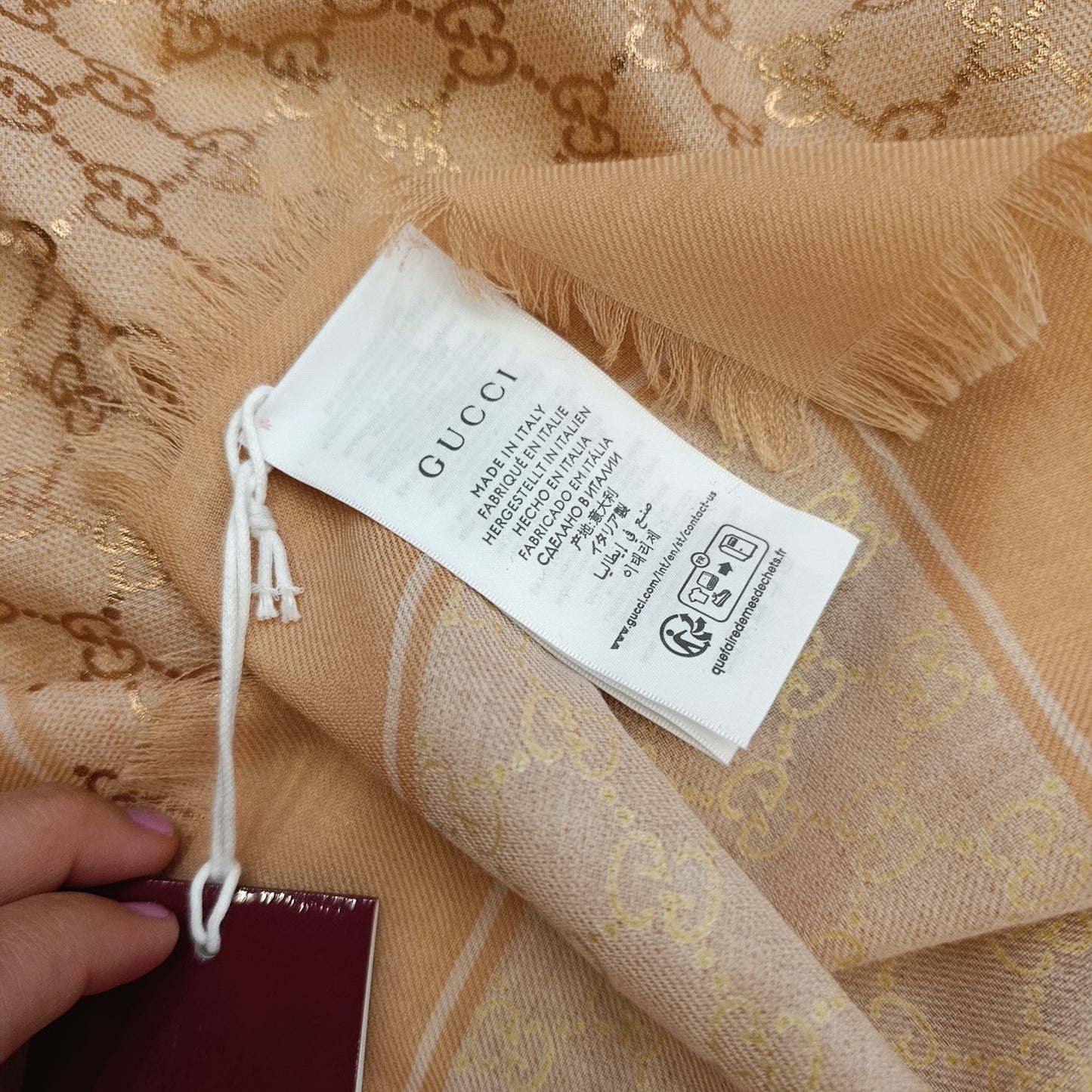 Scialle Gucci rosa nuova