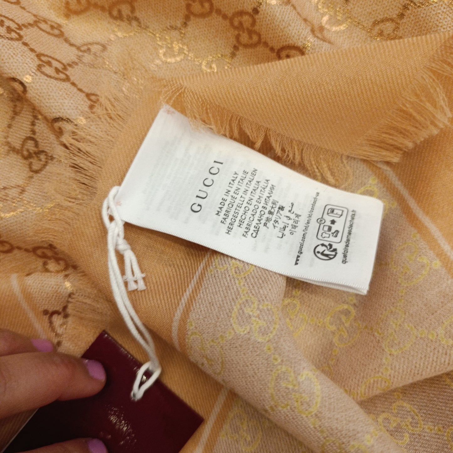 Scialle Gucci rosa nuova