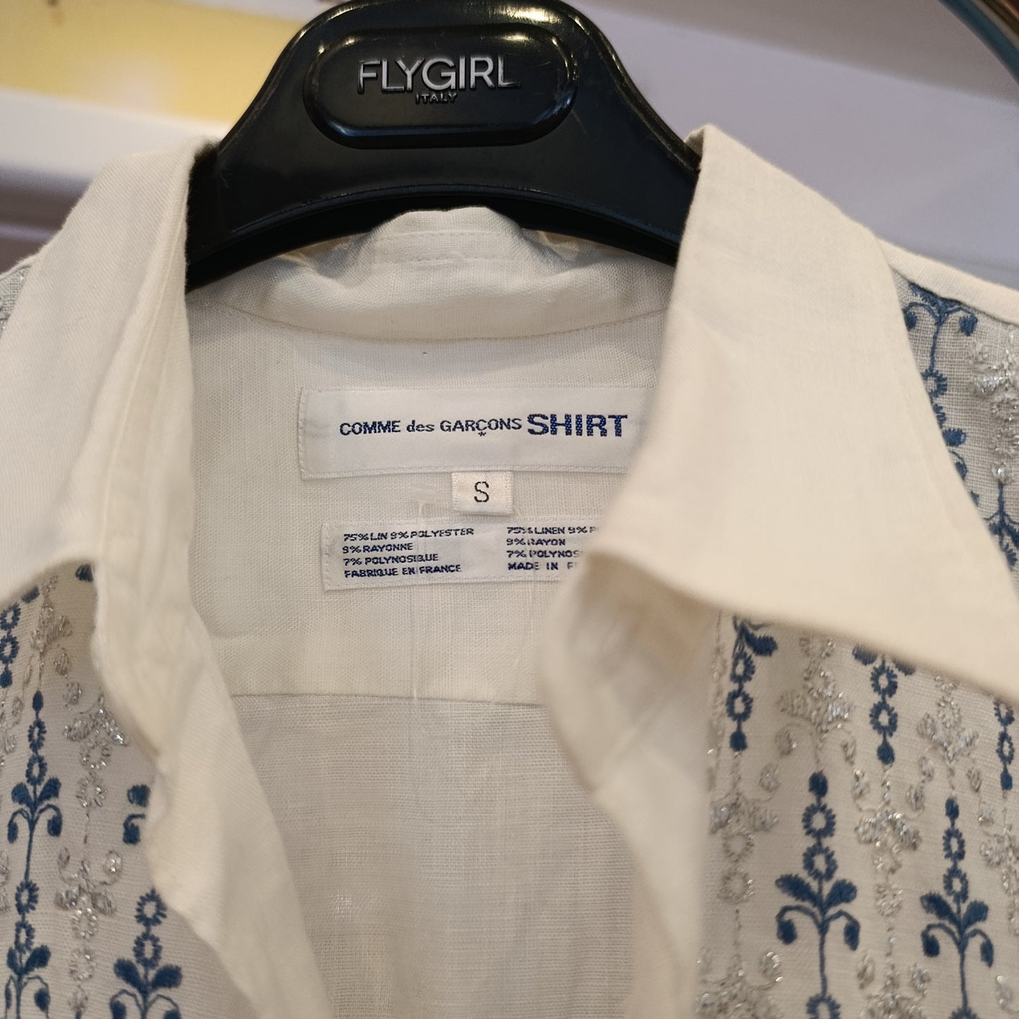 Camicia commes des garcon in lino tg S
