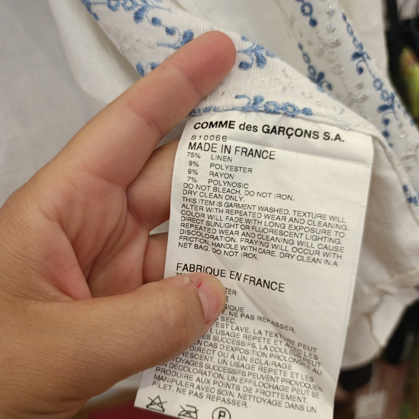Camicia commes des garcon in lino tg S