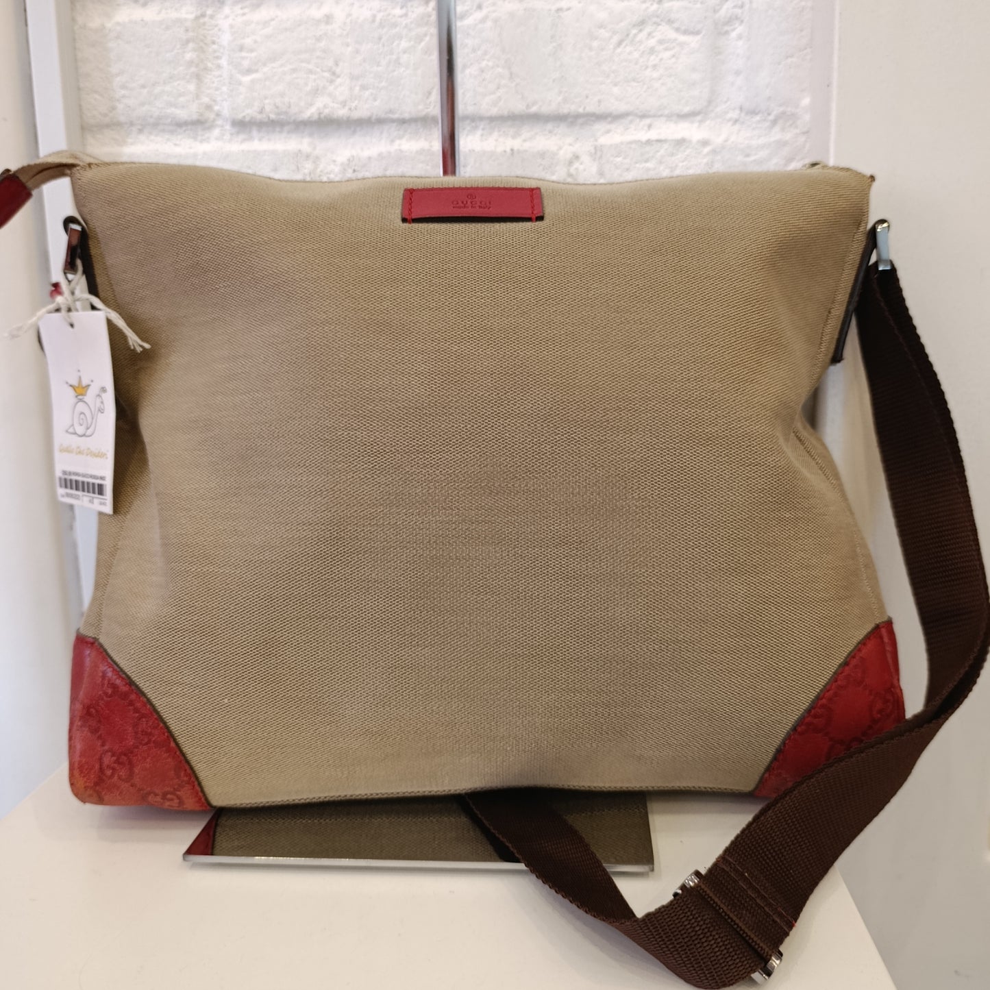 Borsa Gucci dettagli rossi