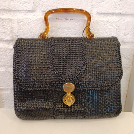 Borsa in pelle intrecciata vintage