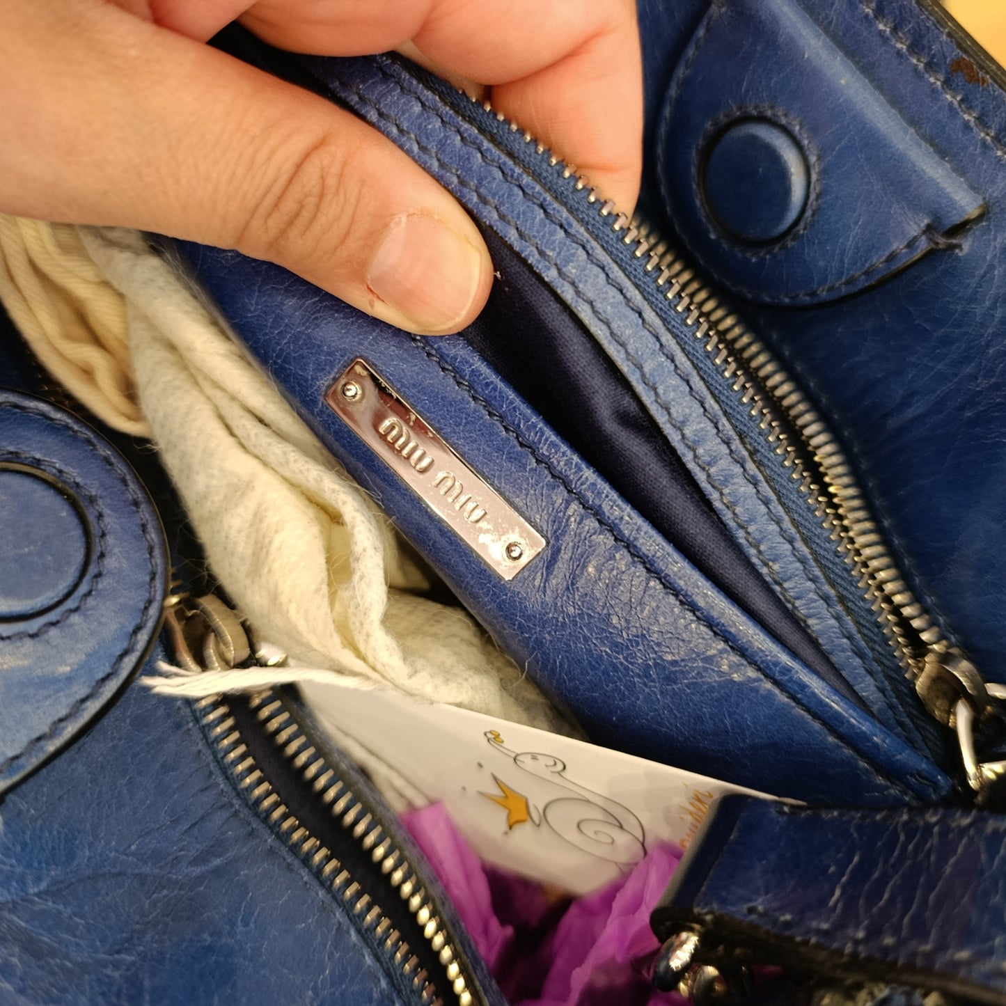 Borsa Miu Miu blu