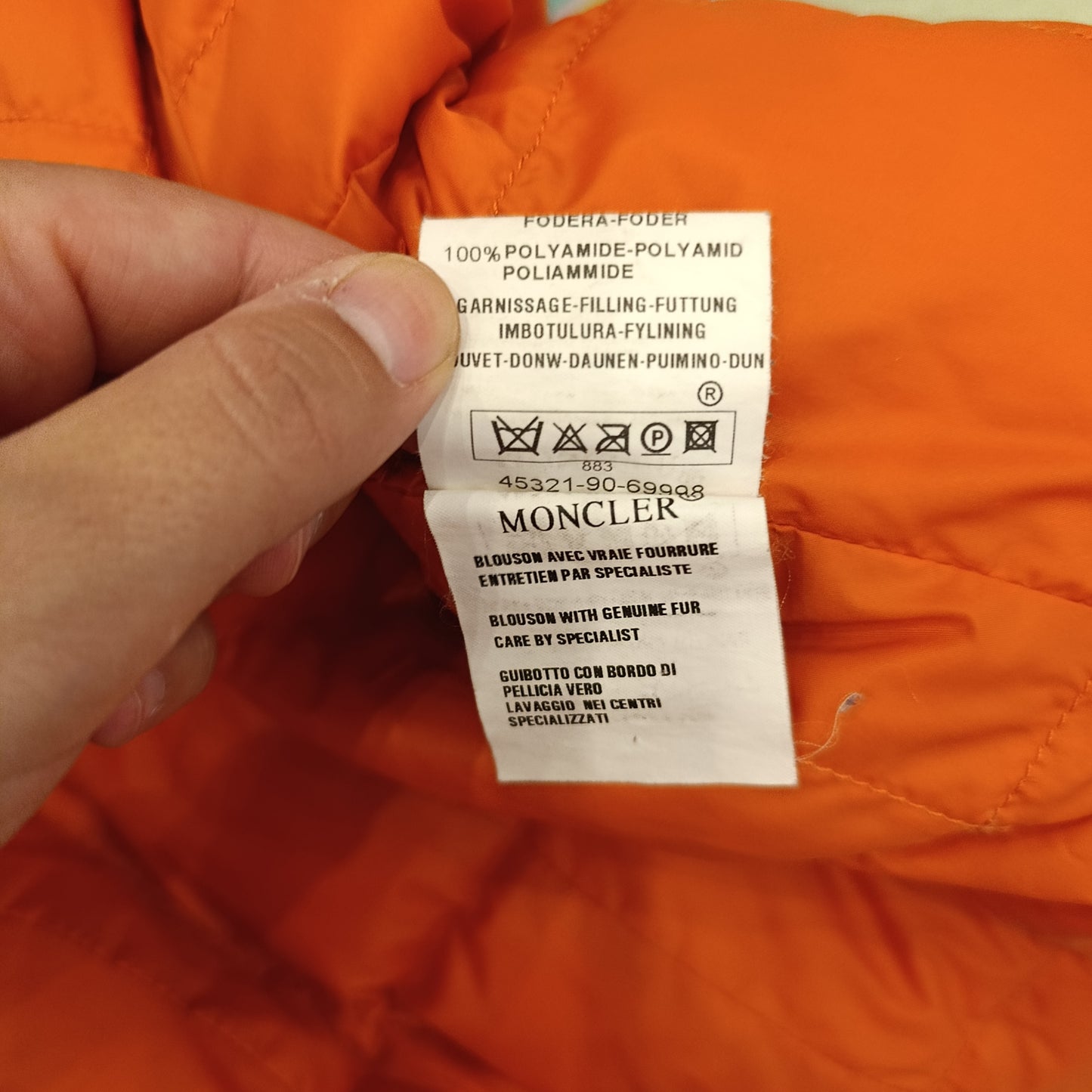 Moncler vintage arancio tg 0