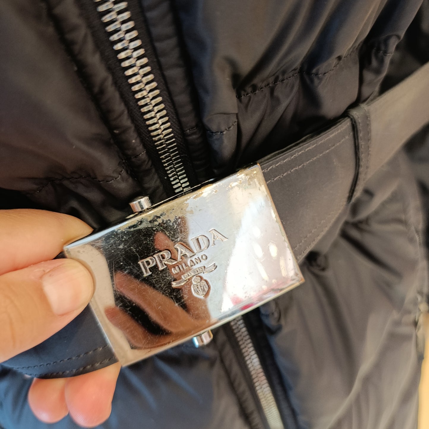 Piumino Prada  collo volpe tg 40