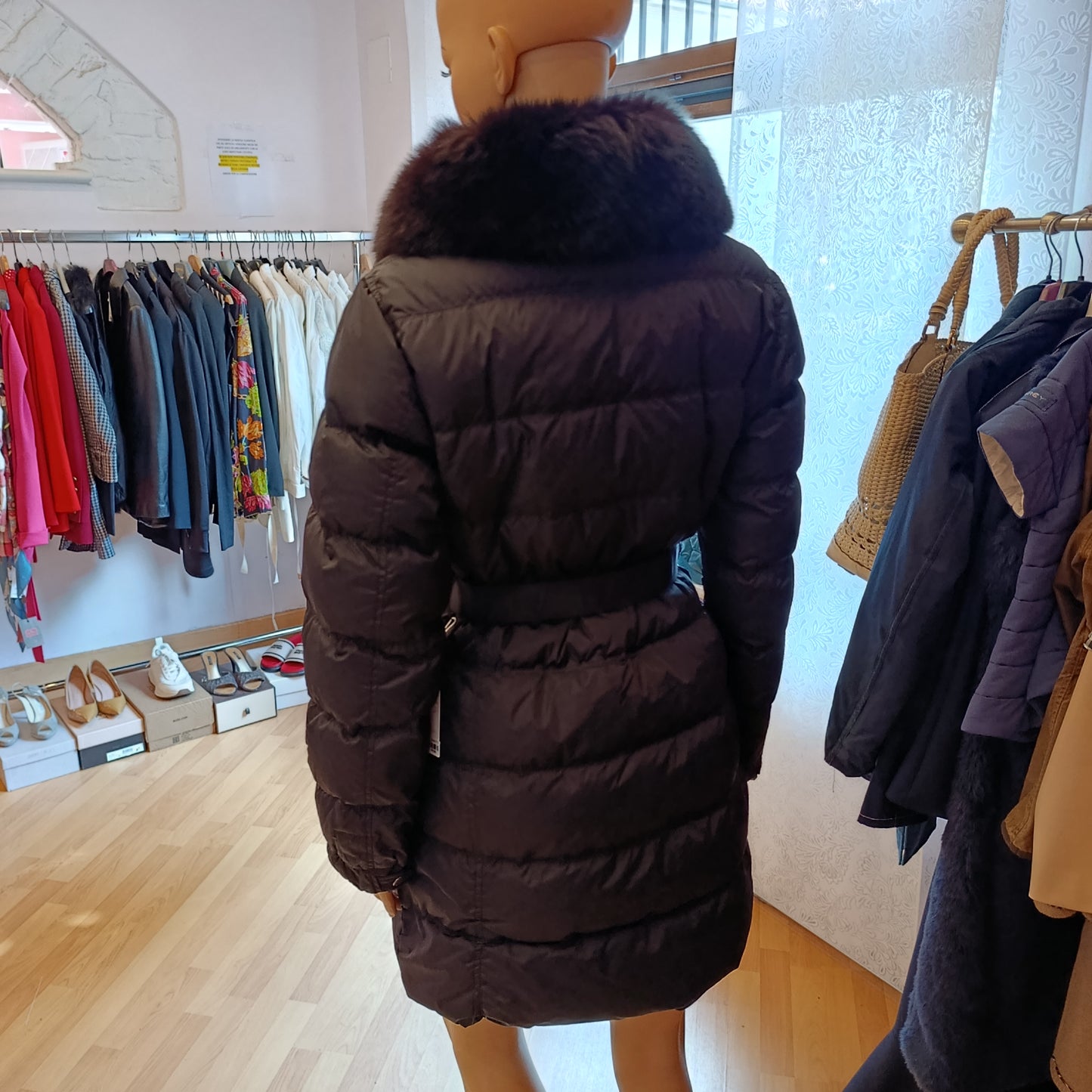 Piumino Prada  collo volpe tg 40