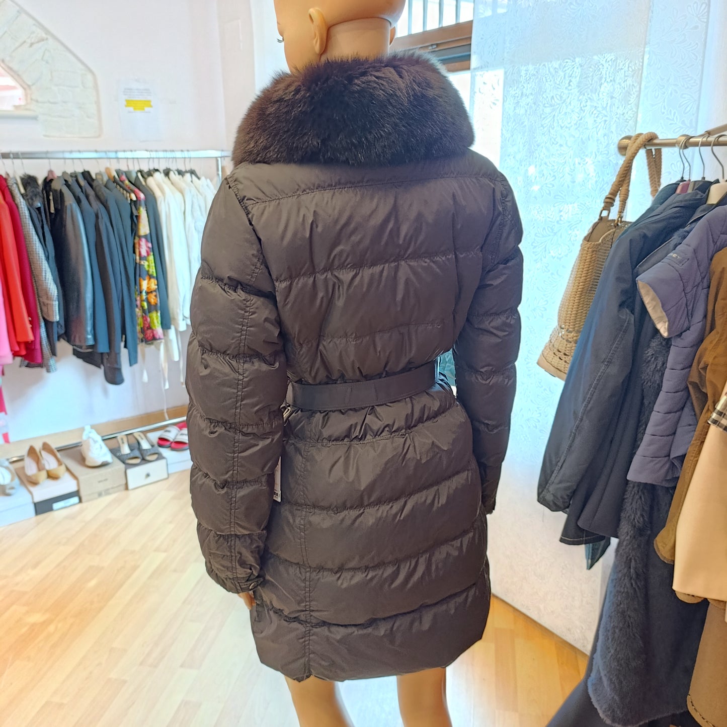 Piumino Prada  collo volpe tg 40