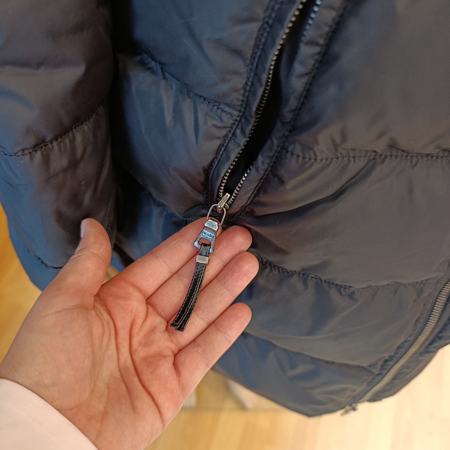 Piumino Prada  collo volpe tg 40