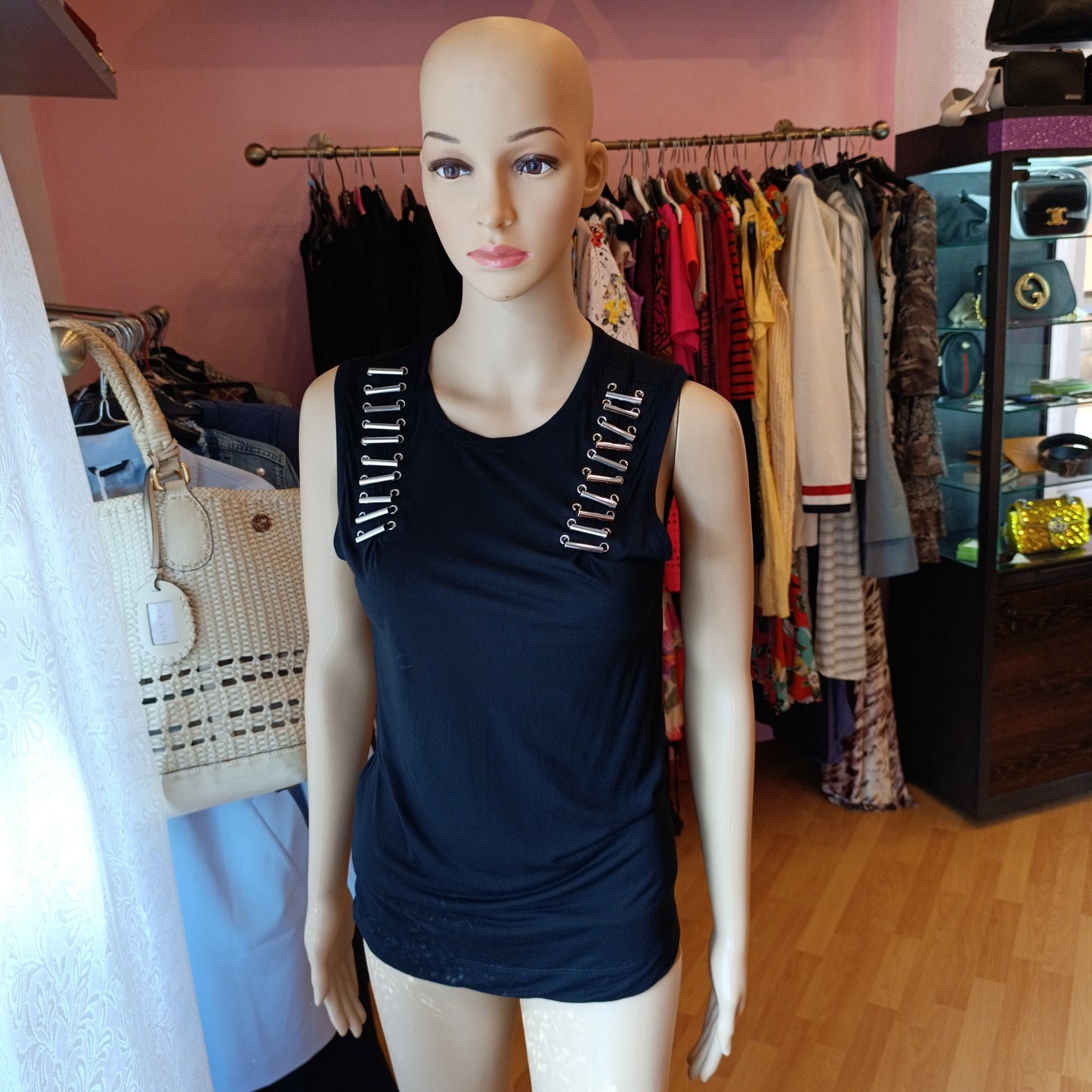Top Gucci con applicazioni tg M