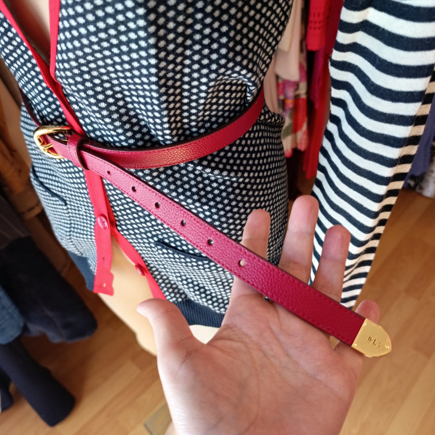 Cintura Ralph Lauren rossa tg S