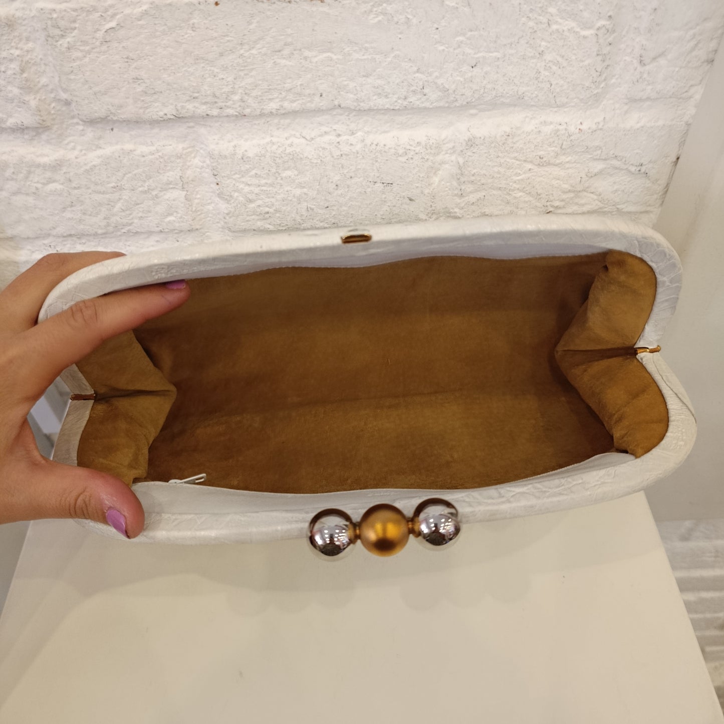 Borsa Chloe pochette in rettile vintage