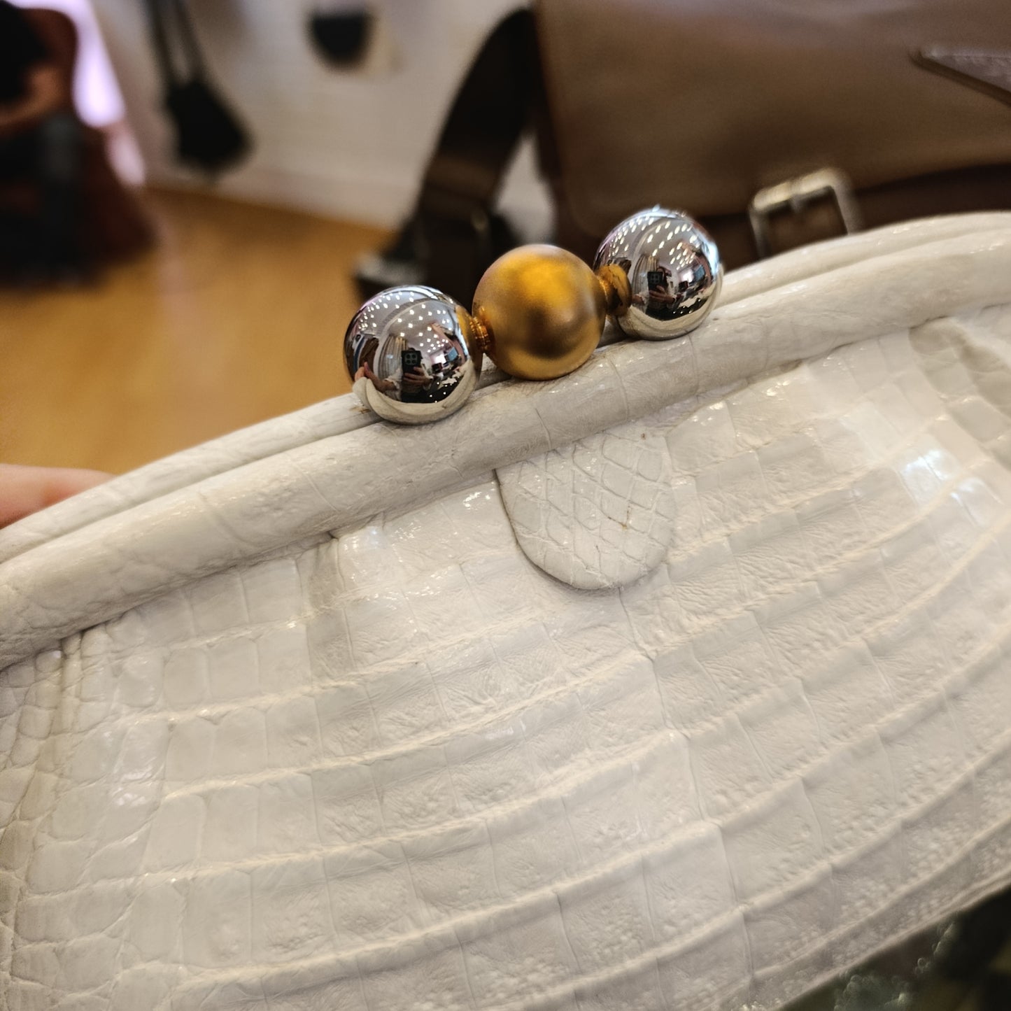 Borsa Chloe pochette in rettile vintage