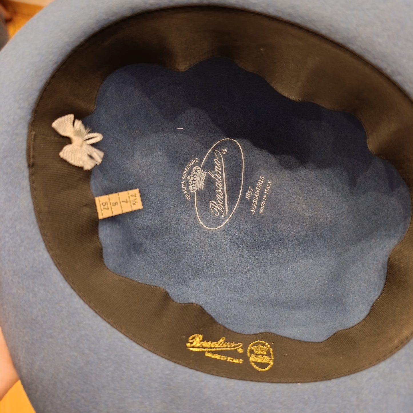 Cappello Borsalino turchese