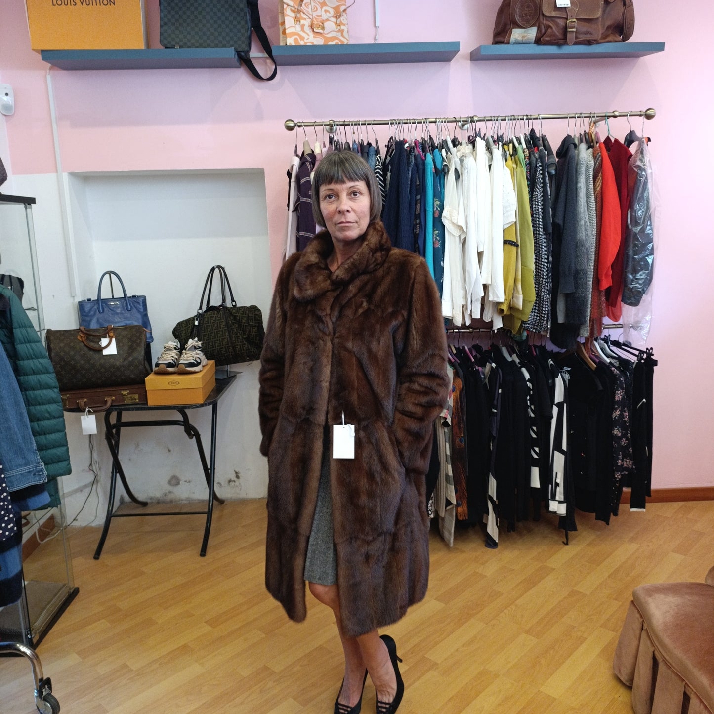 Pelliccia visone cappottino tg S/M