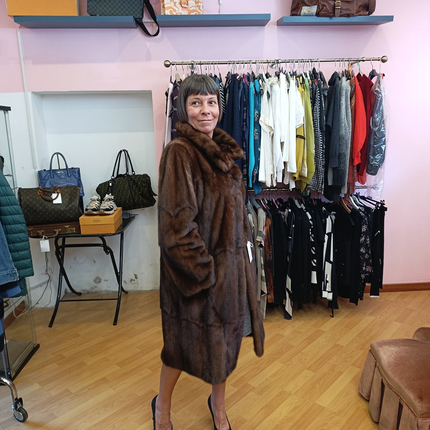 Pelliccia visone cappottino tg S/M