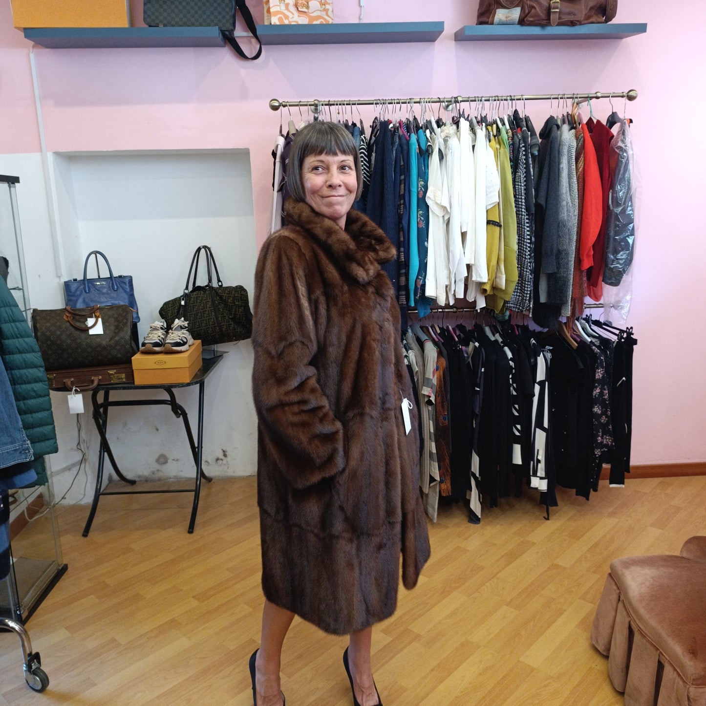 Pelliccia visone cappottino tg S/M