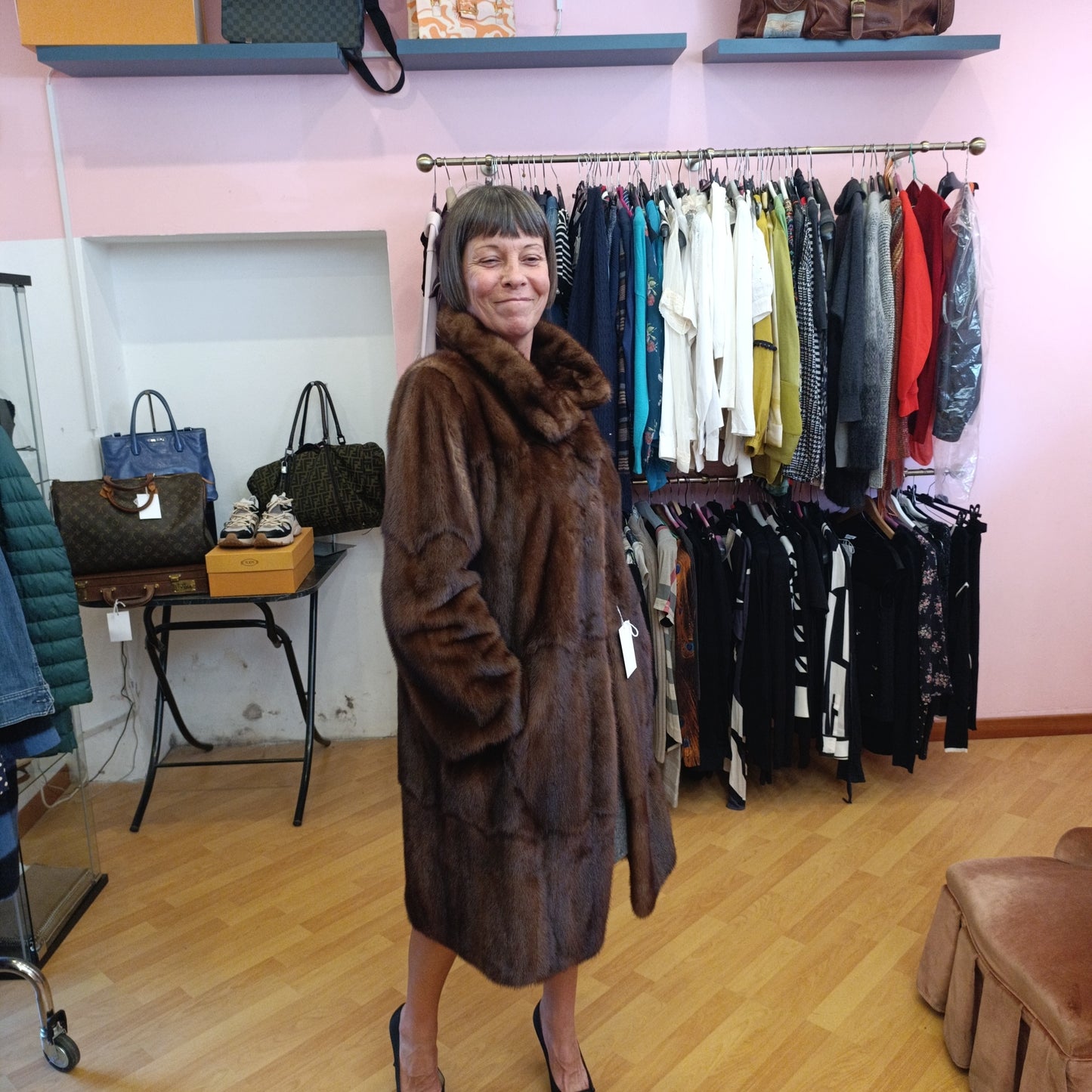 Pelliccia visone cappottino tg S/M