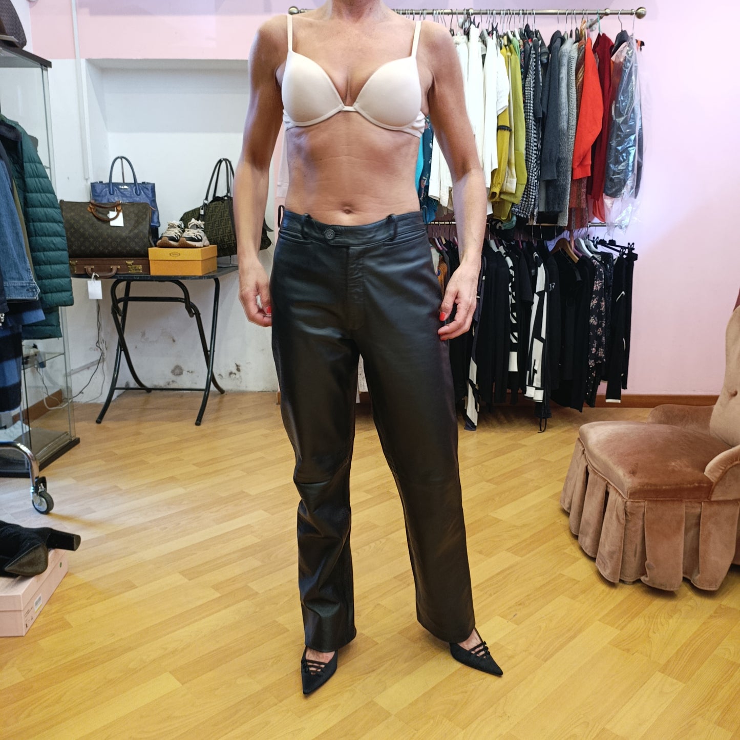 Pantaloni in pelle tg 42