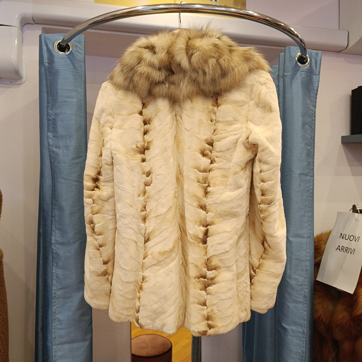 Pelliccia visone bianca tg M
