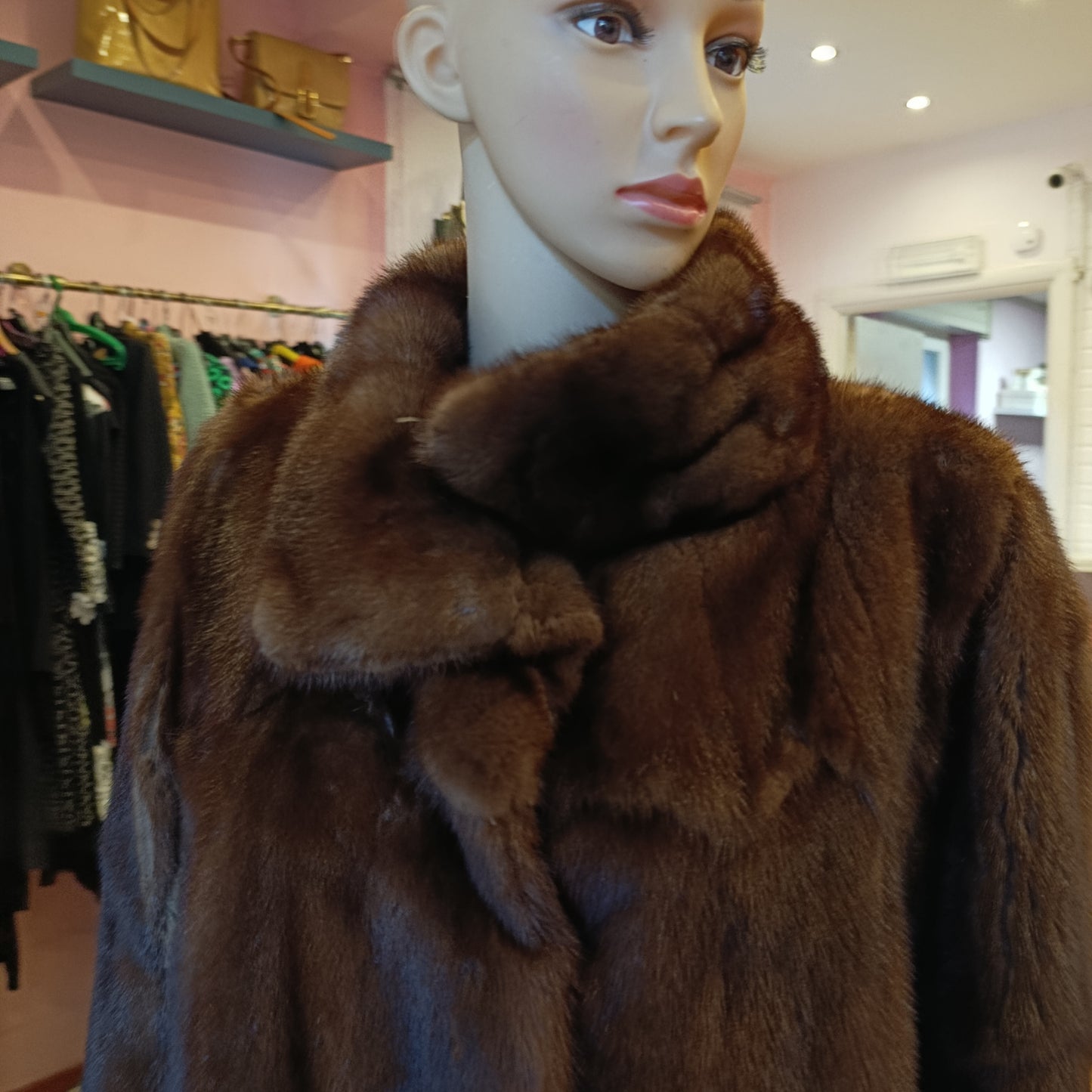 Pelliccia visone cappottino tg S/M