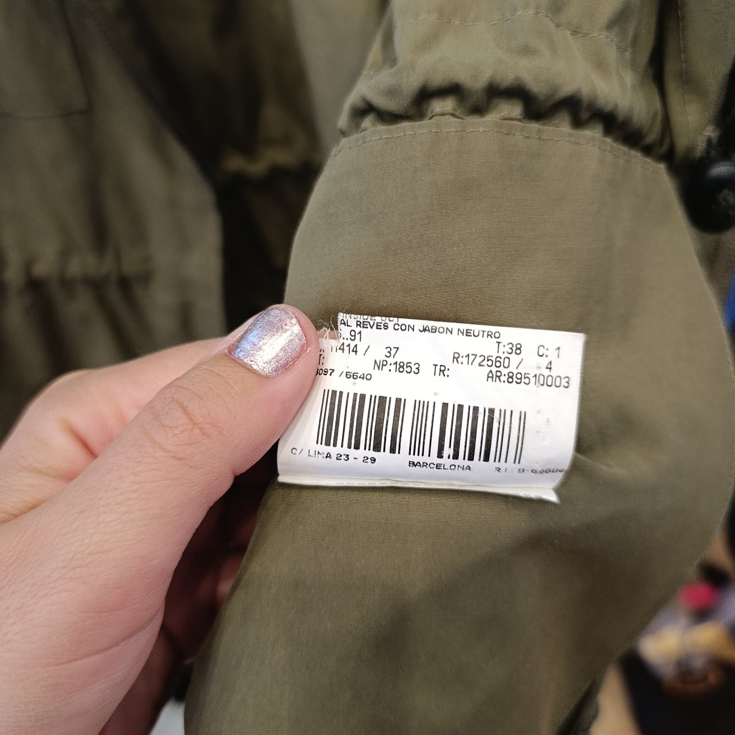 Giacca Burberry verde con zip tg 38