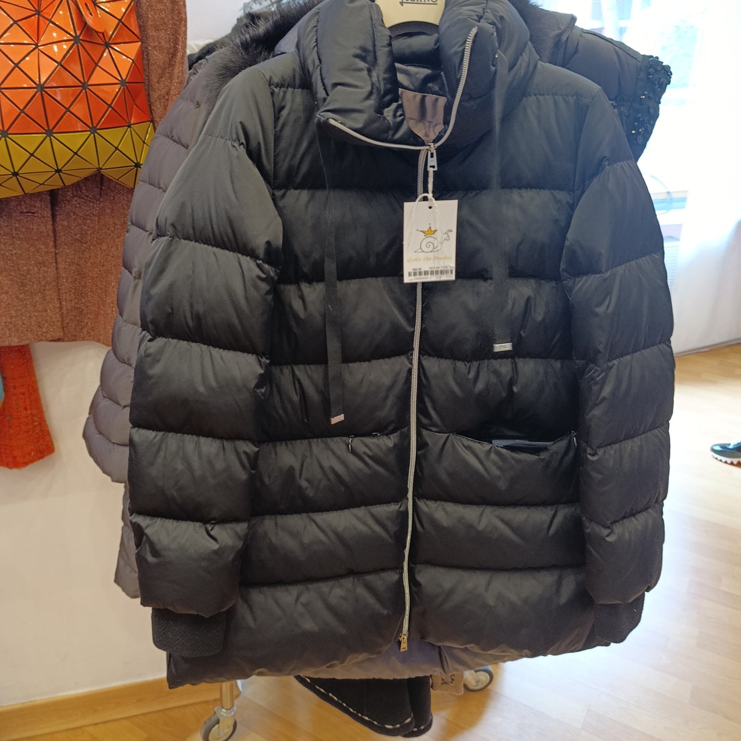 Piumino Herno inserti lurex tg 40 abbondante