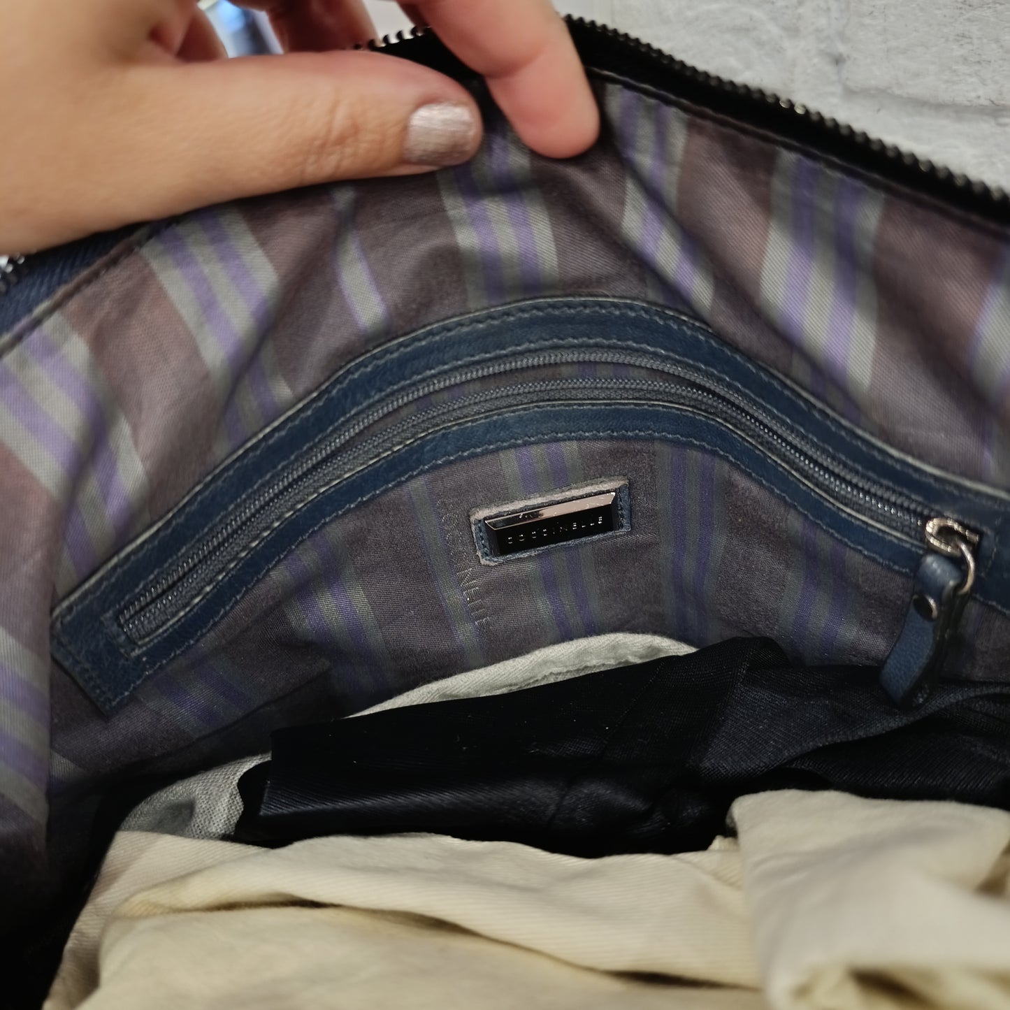 Borsa Coccinelle bicolore