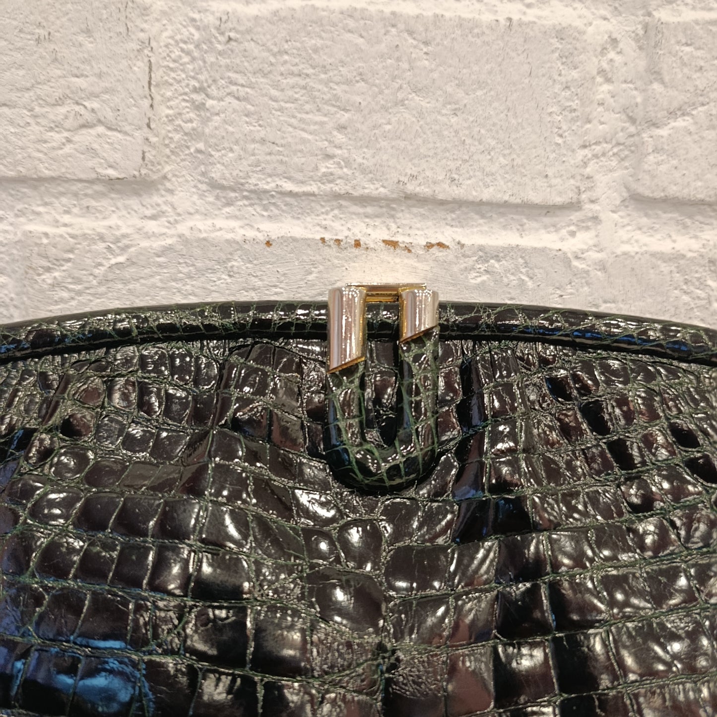 Borsa Coccodrillo verde Parapini