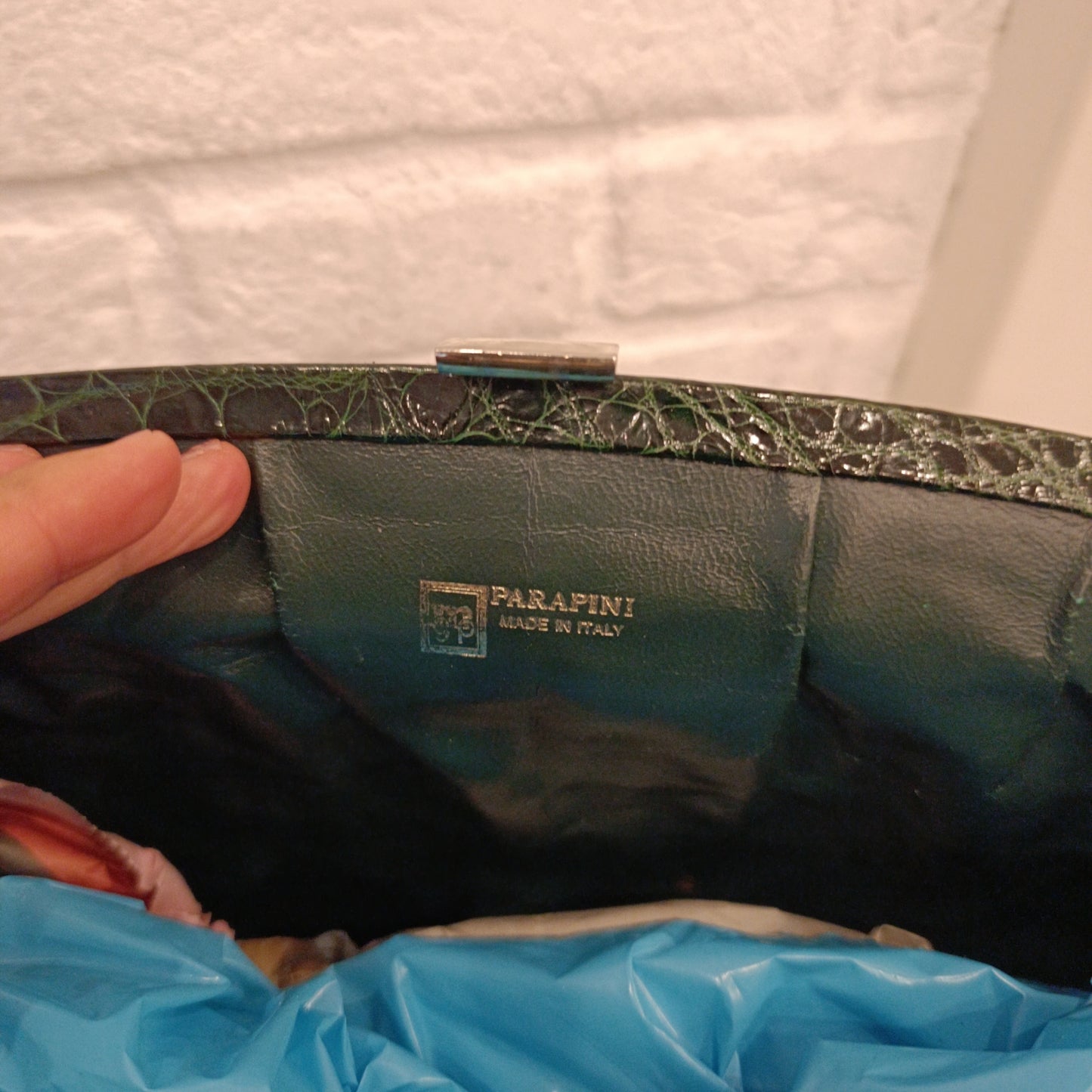 Borsa Coccodrillo verde Parapini