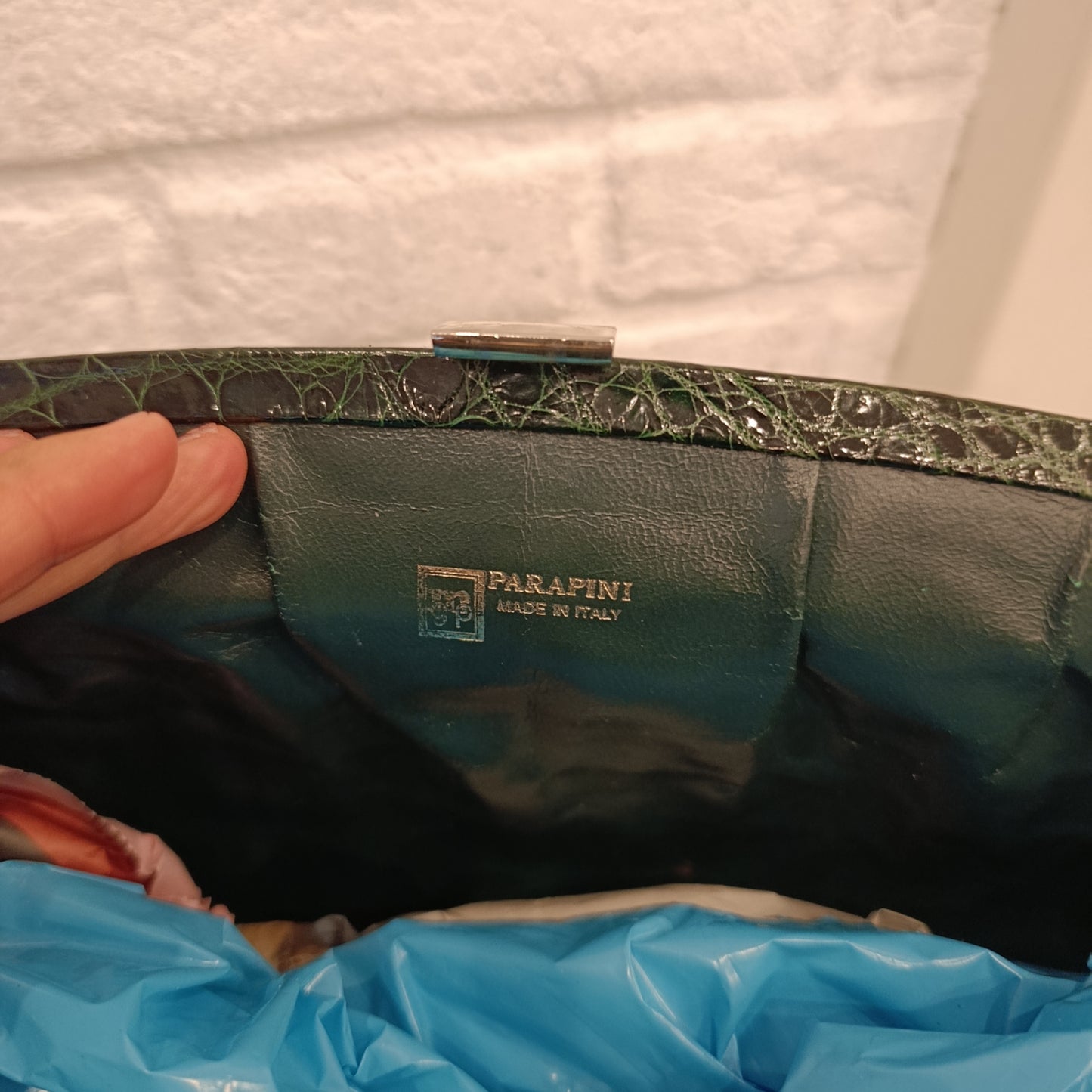 Borsa Coccodrillo verde Parapini