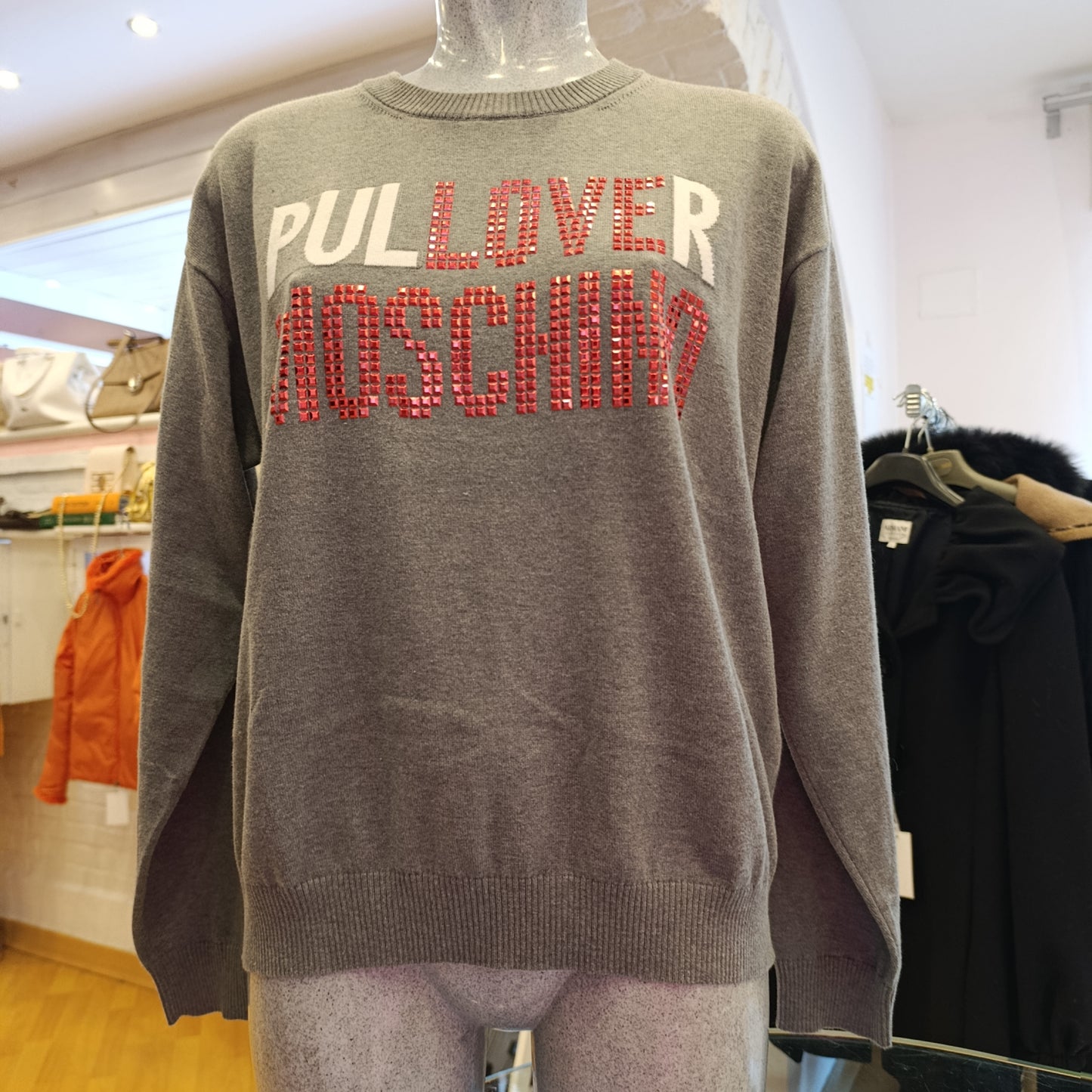 Felpa Moschino strass tg 46