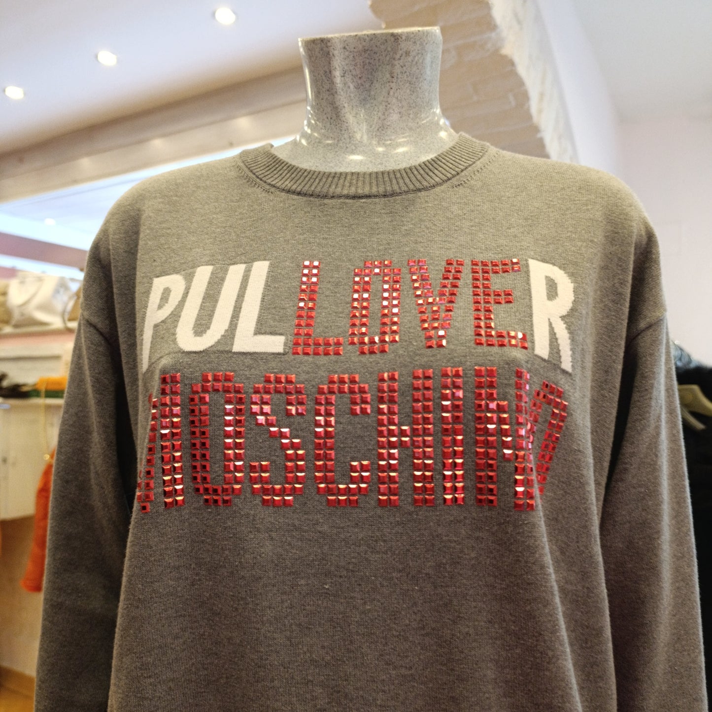 Felpa Moschino strass tg 46
