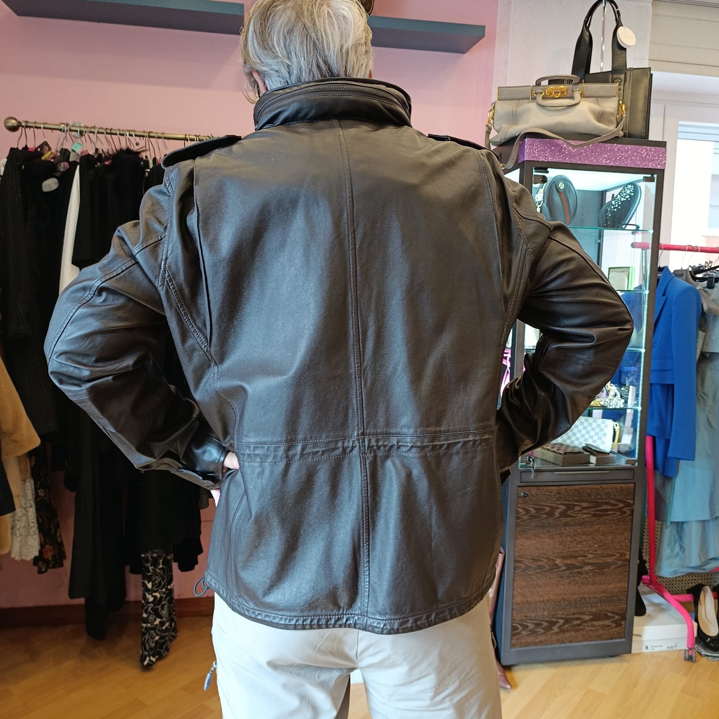Giacca Aspesi pelle tg xxl
