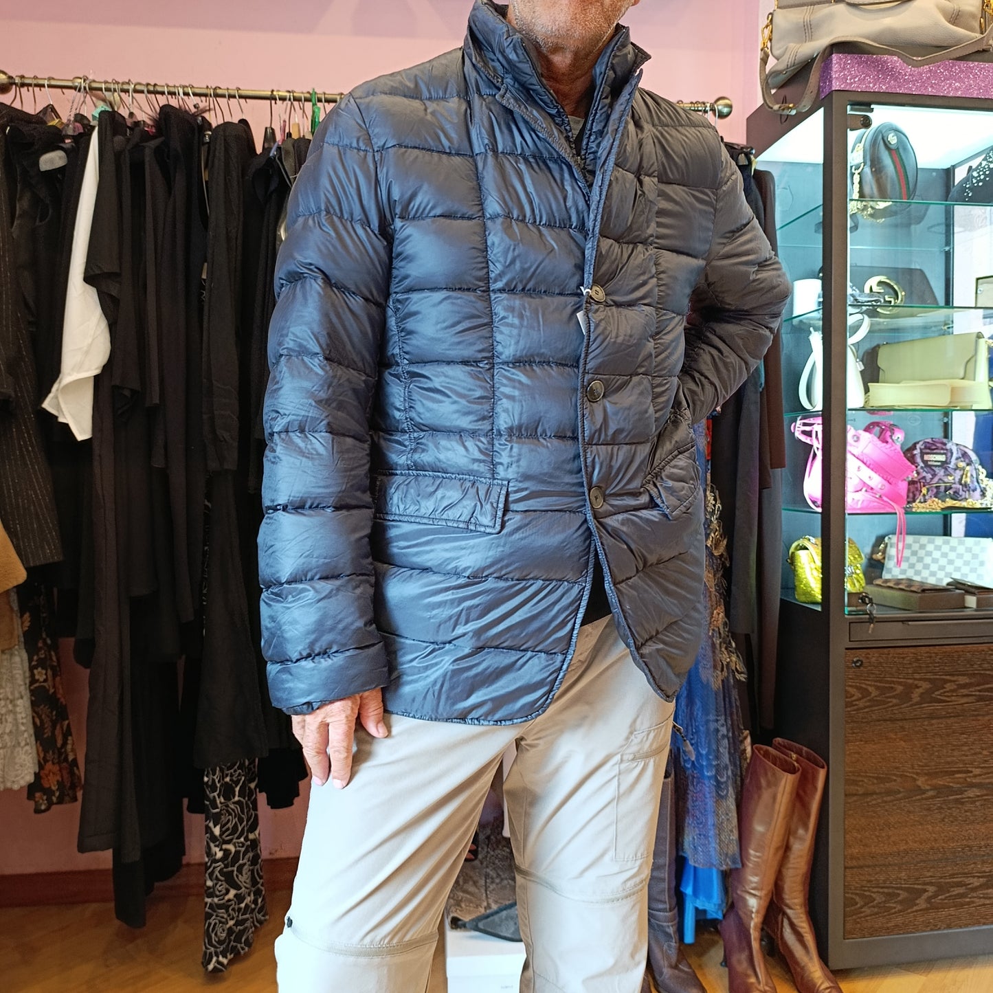 Piumino Herno tg 56 ridotta blu