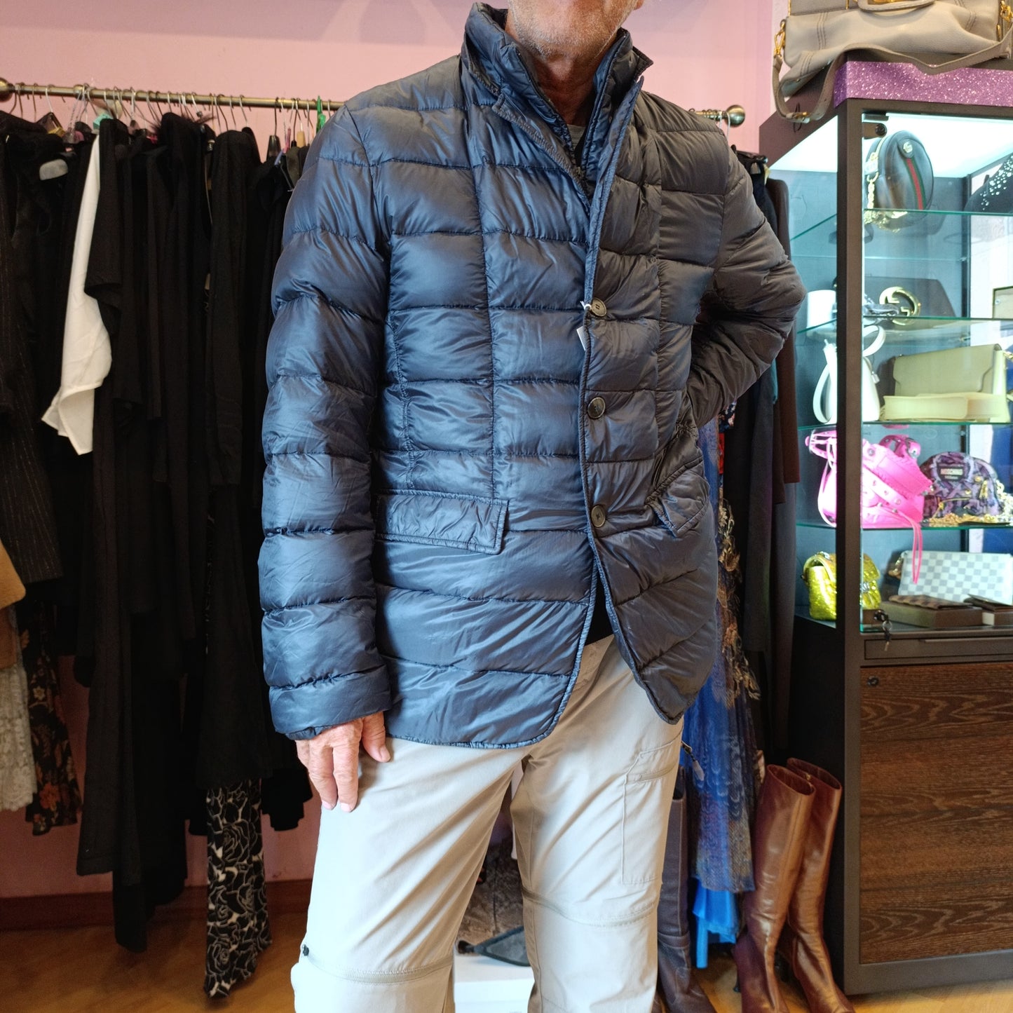 Piumino Herno tg 56 ridotta blu
