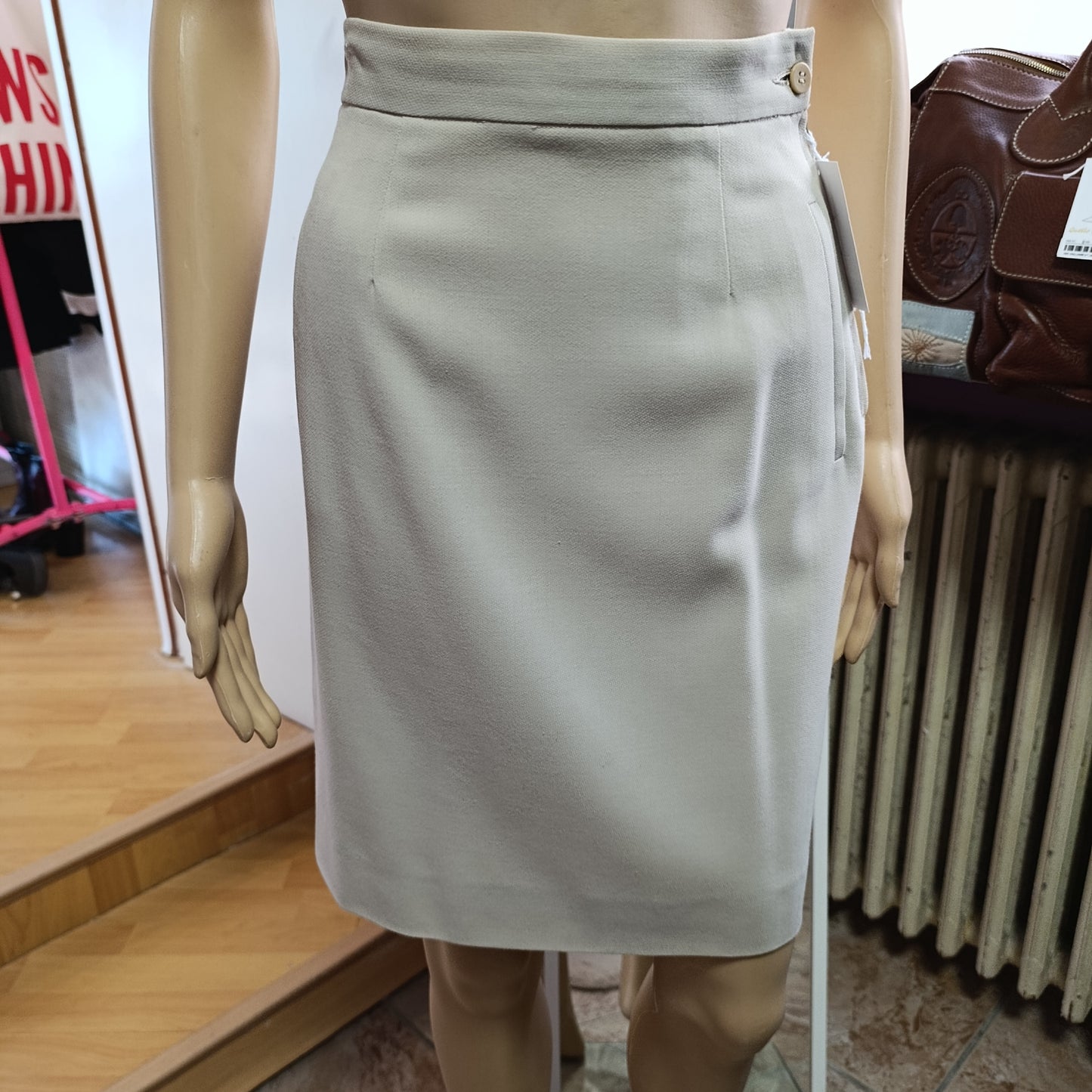 Gonna classica Giorgio Armani beige tg xs