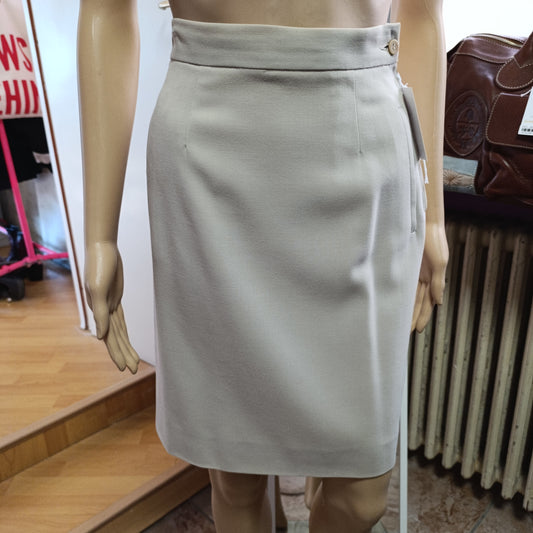 Gonna classica Giorgio Armani beige tg xs